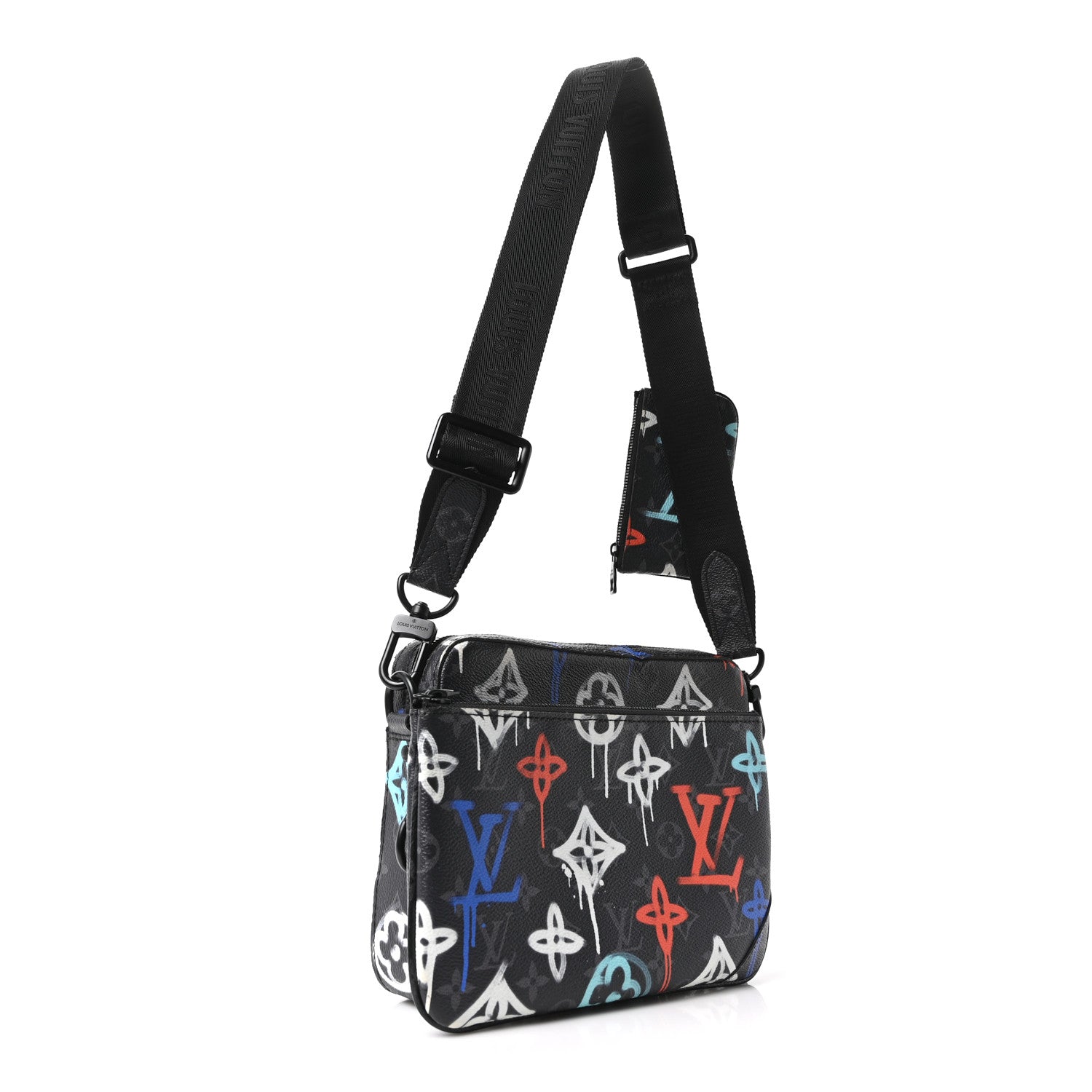 Louis Vuitton Monogram Eclipse LV Graffiti Trio Messenger Multicolor