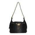 Chanel Washed Denim Quilted Mini Chanel 25 Handbag Black