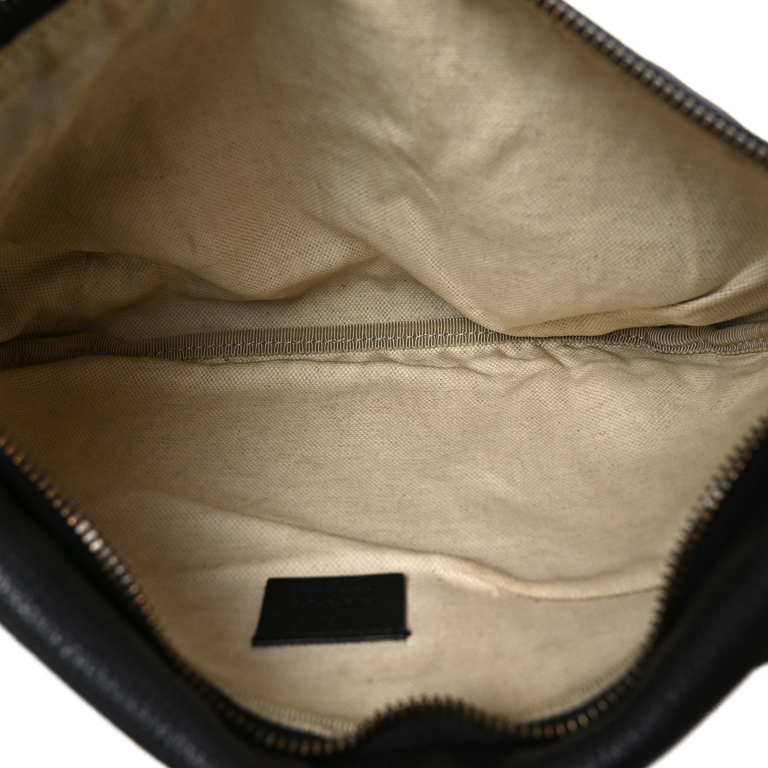Gucci Grained Calfskin Small Logo Belt Bag Black