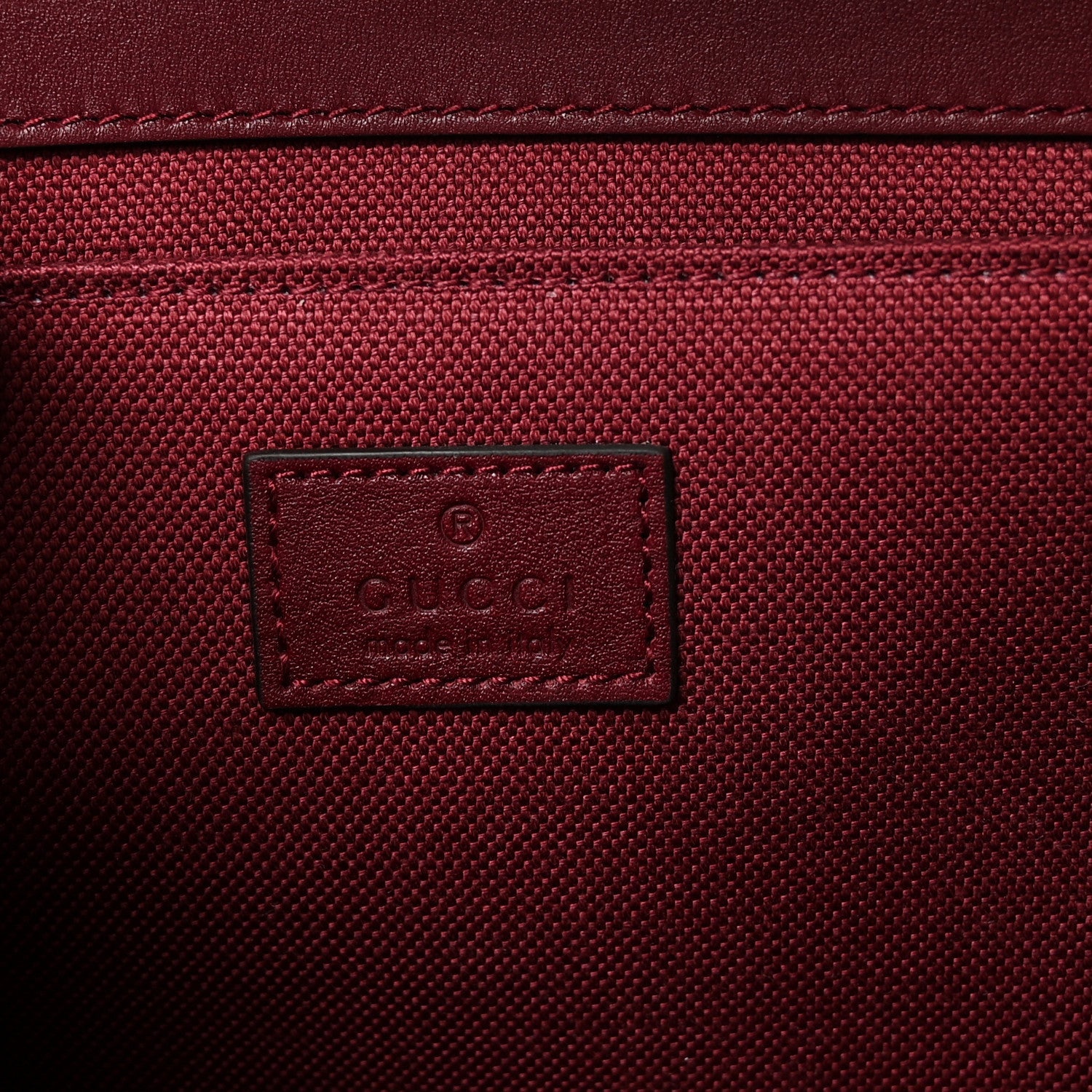 Gucci Crepe Wool Silk GG Monogram Go Small Shoulder Bag Rosso Ancora