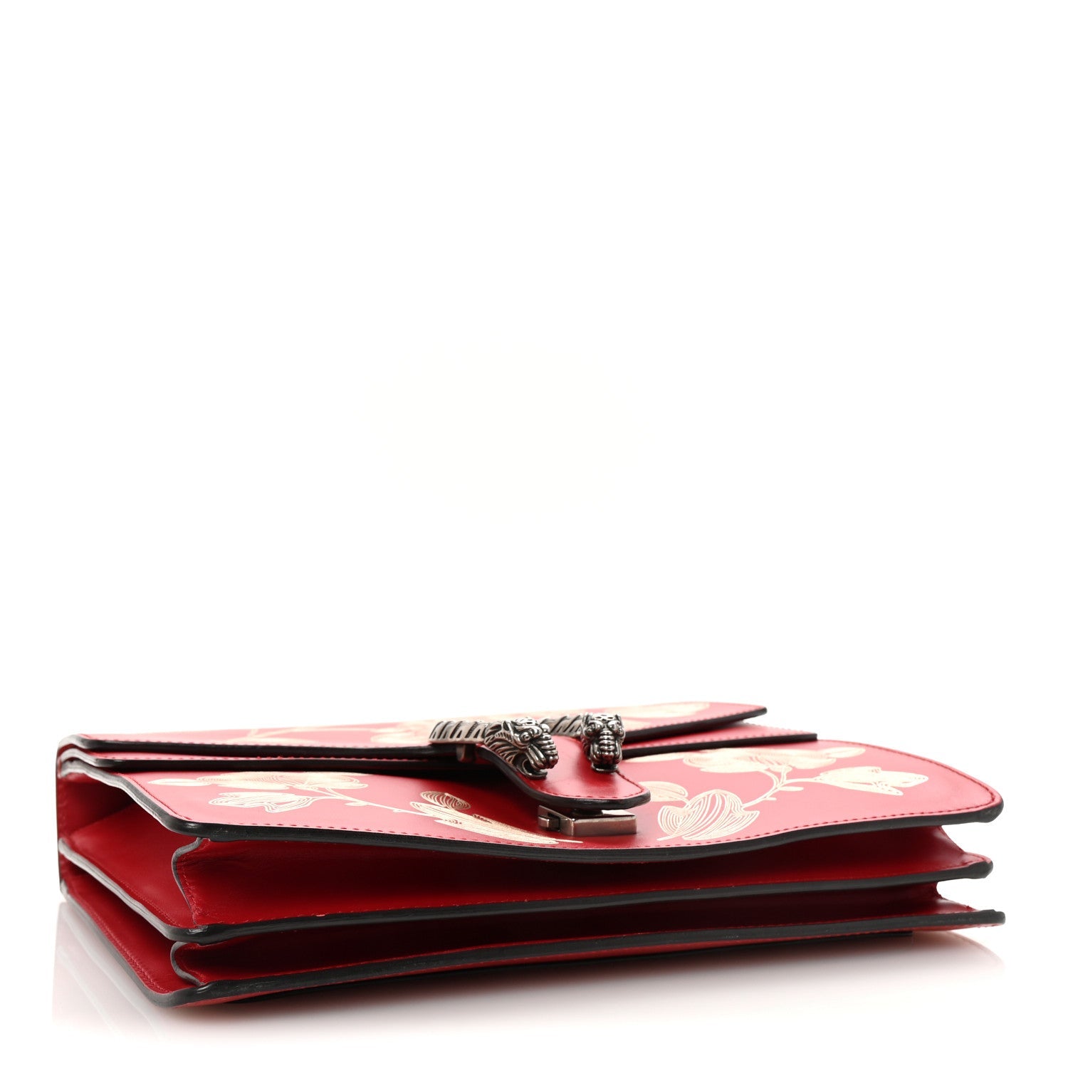 Gucci Calfskin Chinese New Year Medium Dionysus Shoulder Bag Hibiscus Red