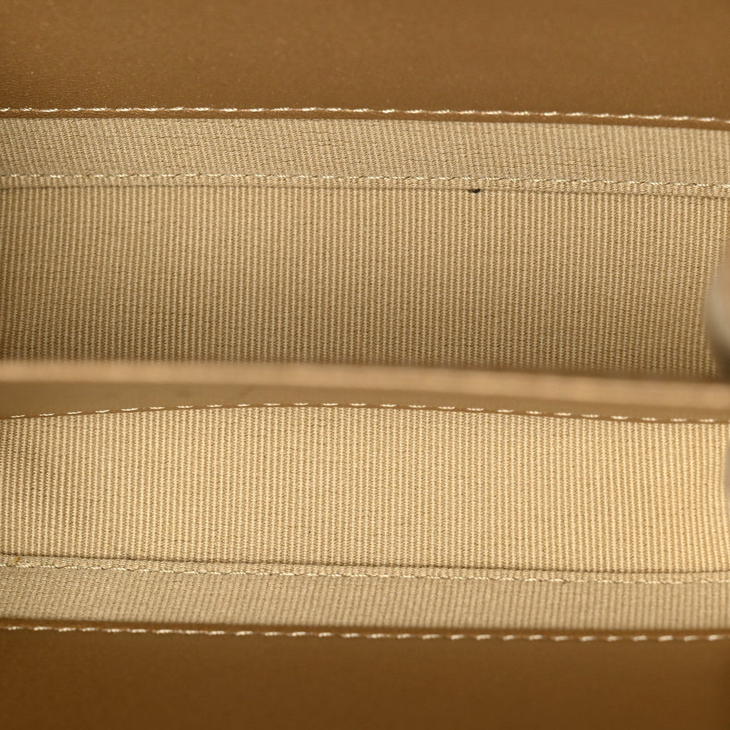 Chanel Lambskin Quilted CC Pearl Crush Camera Case Beige