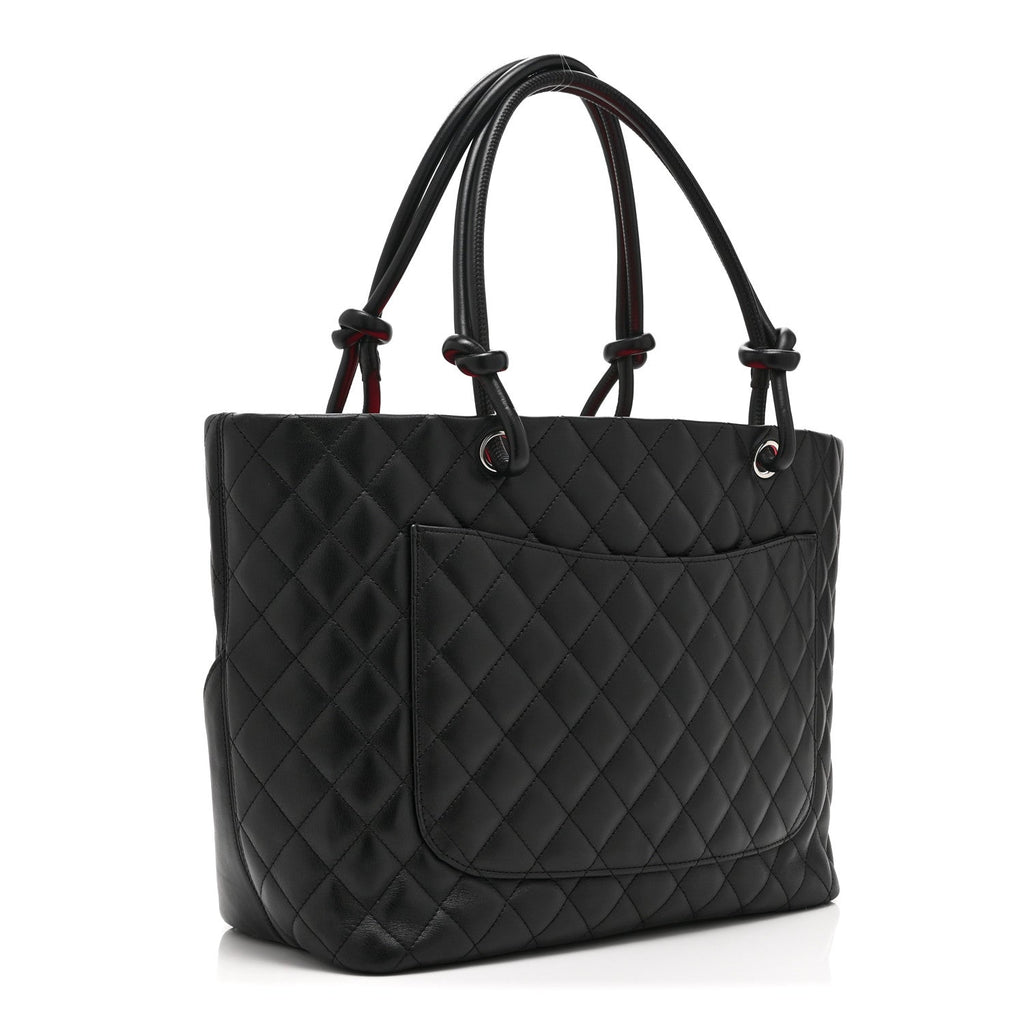 Chanel Calfskin Quilted Large Cambon Tote Black