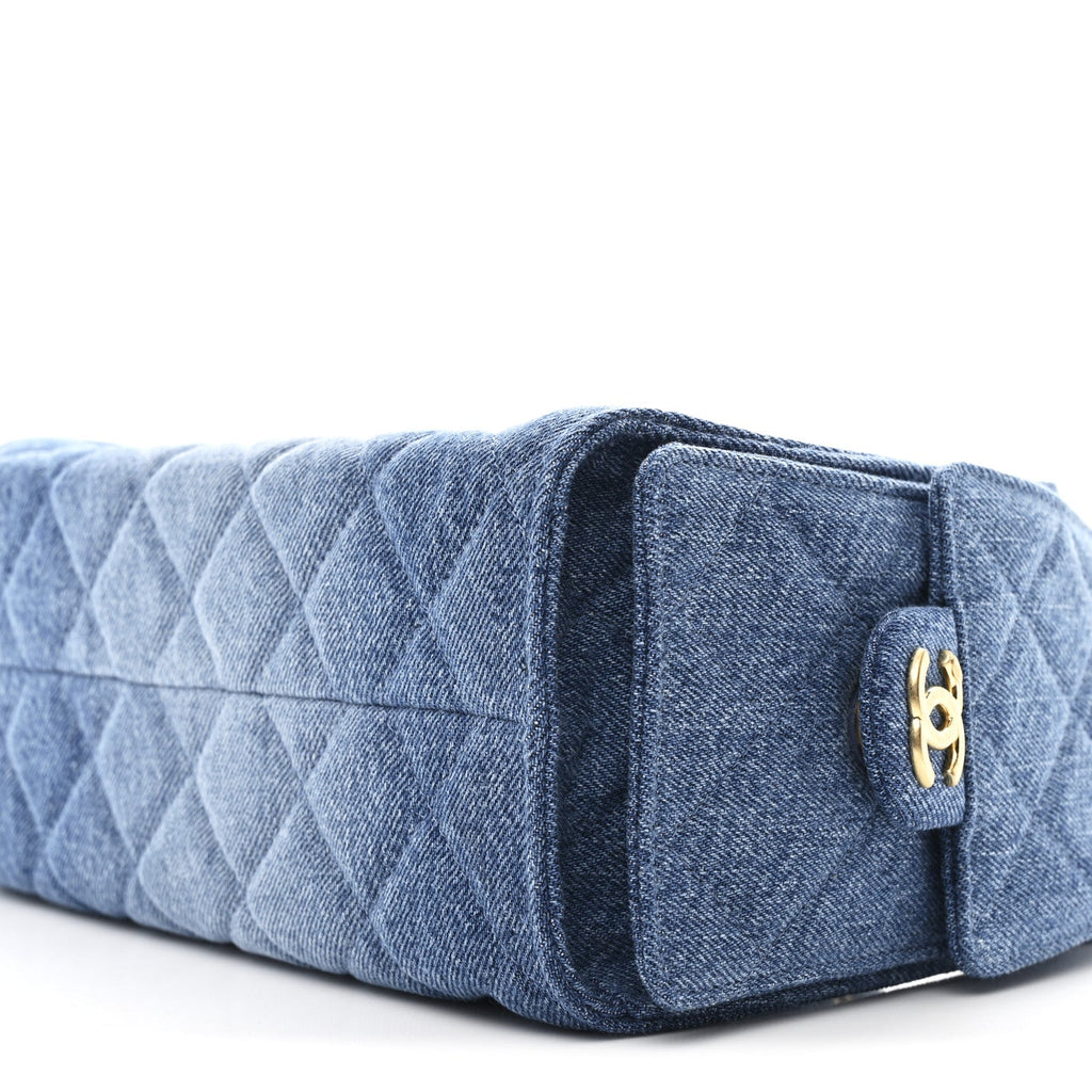 Chanel Washed Denim Quilted Mini Chanel 25 Handbag Blue