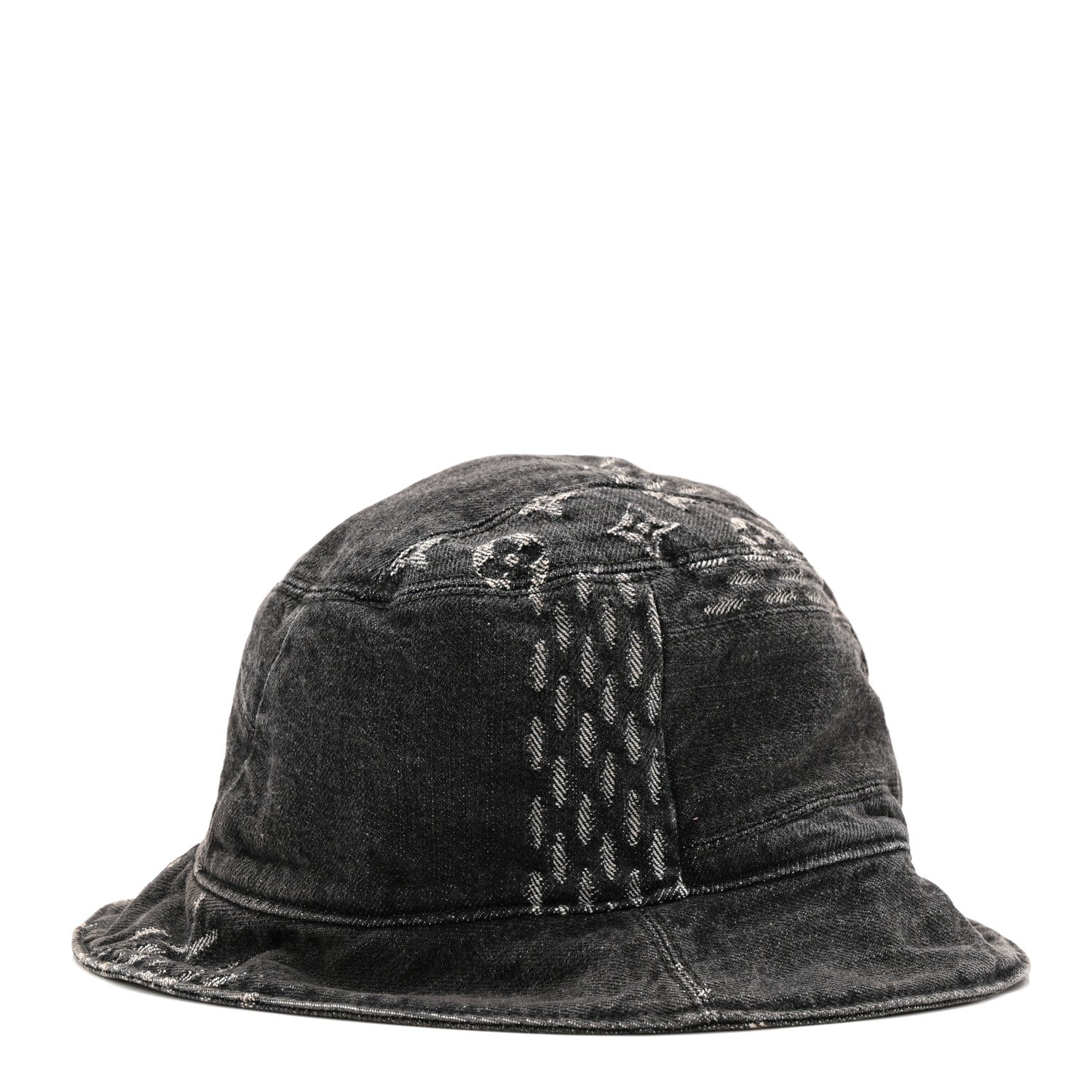 Louis Vuitton x NIGO Monogram Giant Denim Giant Damier Wave Sun Hat 60 Gray