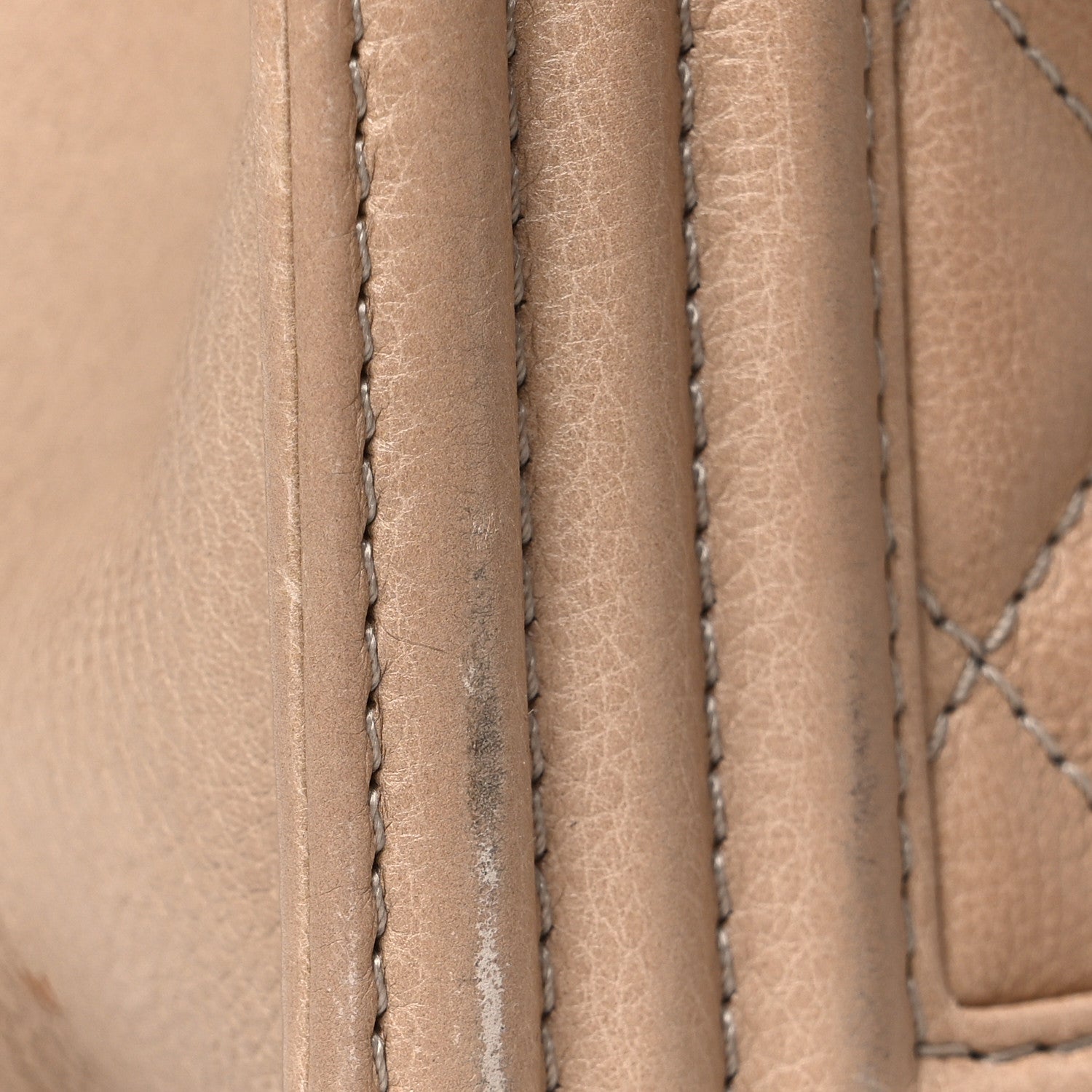 Chanel Lambskin Quilted Medium Boy Flap Beige