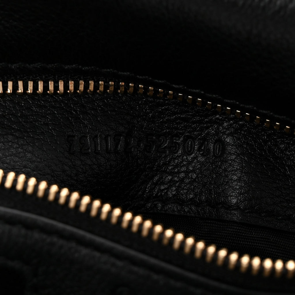 Gucci Roxy Calfskin Web Medium Studded Blondie Shoulder Flap Bag Black