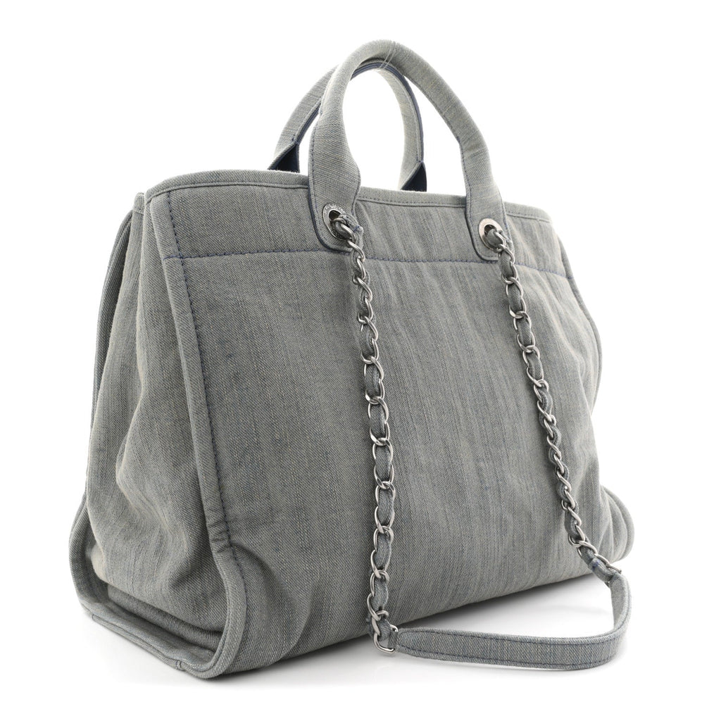 Chanel Denim Medium Deauville Tote Light Blue