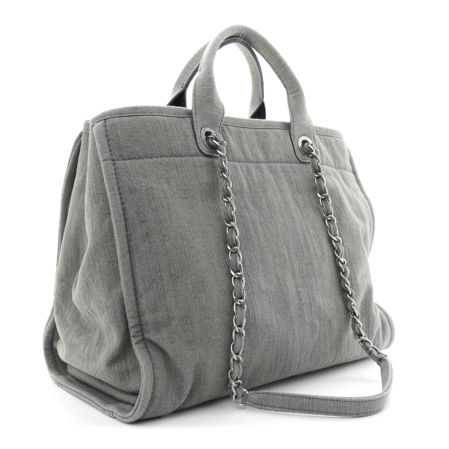 Chanel Denim Medium Deauville Tote Light Blue