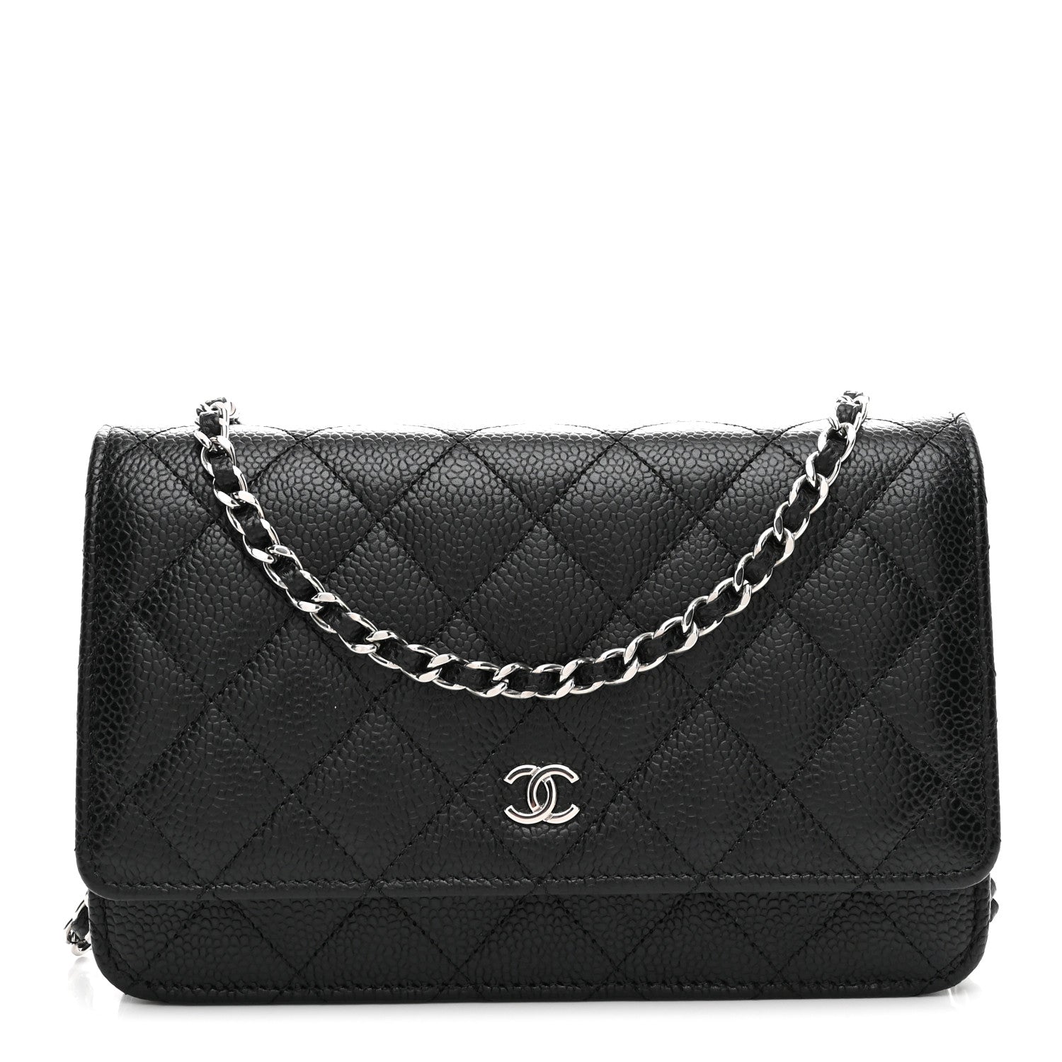 Chanel Caviar Quilted Wallet on Chain WOC Black