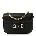 Gucci Azalea Calfskin Mini Crystal Horsebit 1955 Shoulder Bag Black