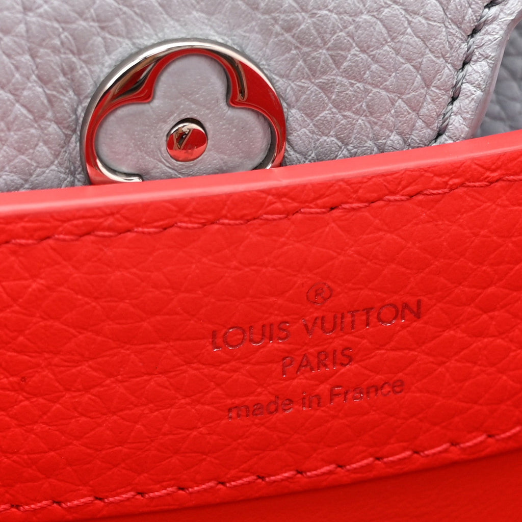 Louis Vuitton Taurillon Capucines Mini Coral Olympe Blue
