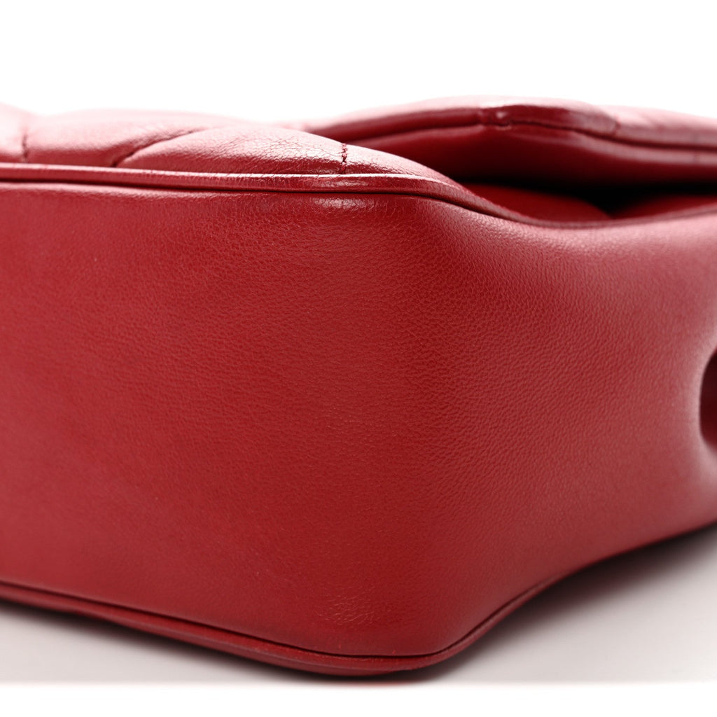 Chanel Lambskin Quilted Easy Carry Flap Red