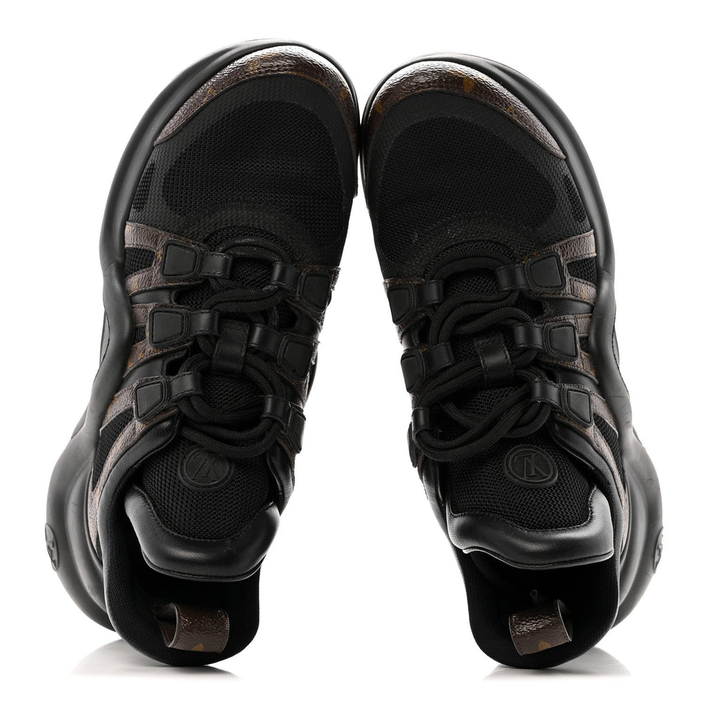 Louis Vuitton Calfskin Patent Monogram LV Archlight Sneakers 36 Black