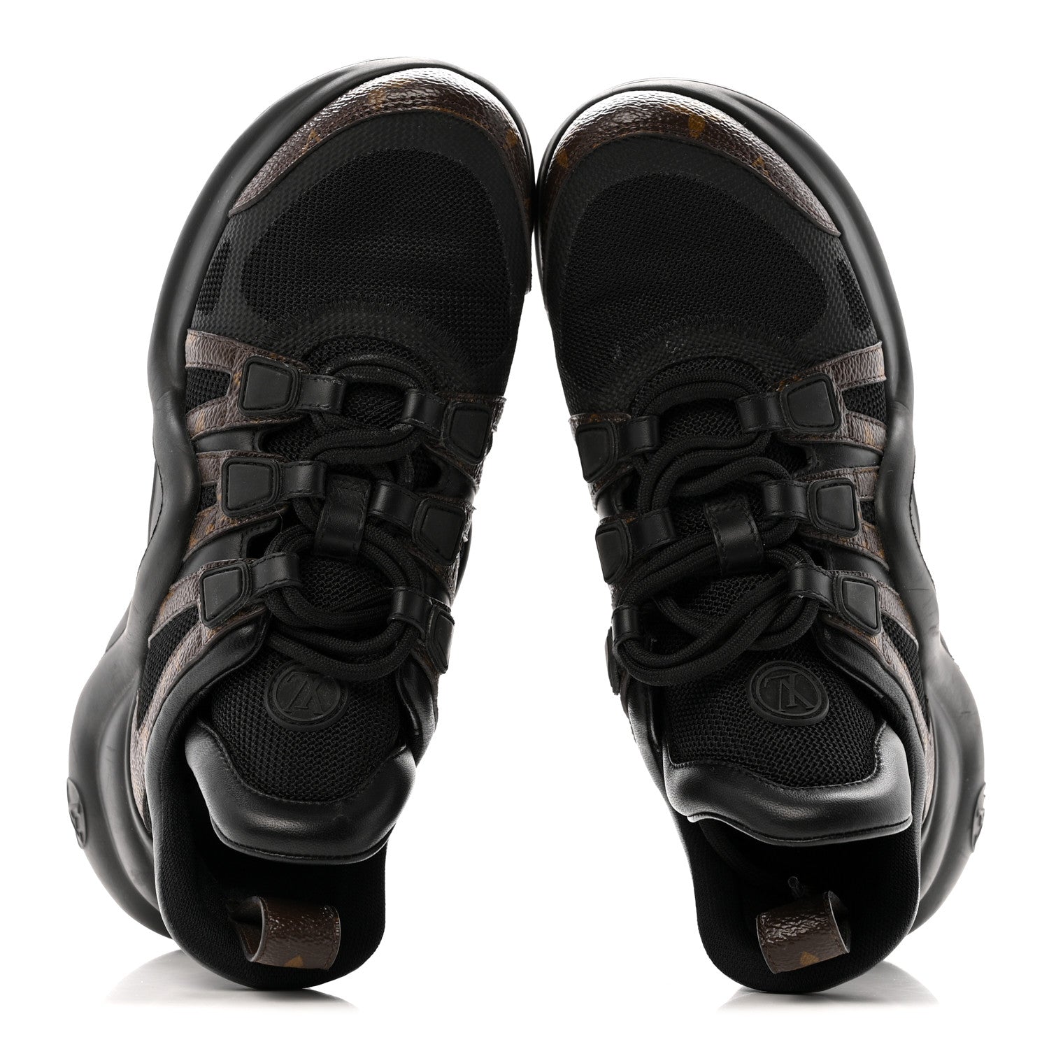Louis Vuitton Calfskin Patent Monogram LV Archlight Sneakers 36 Black