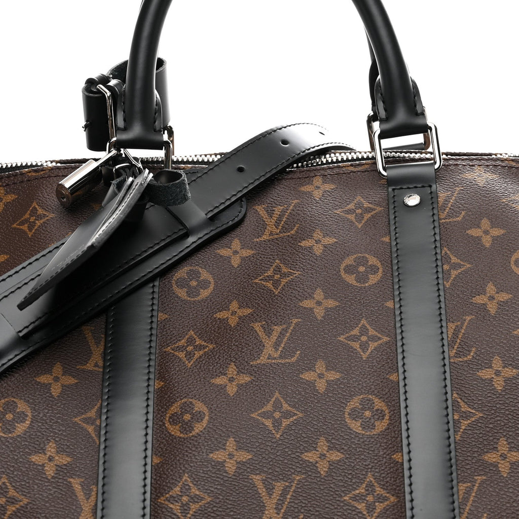 Louis Vuitton Monogram Macassar Keepall Bandouliere 55