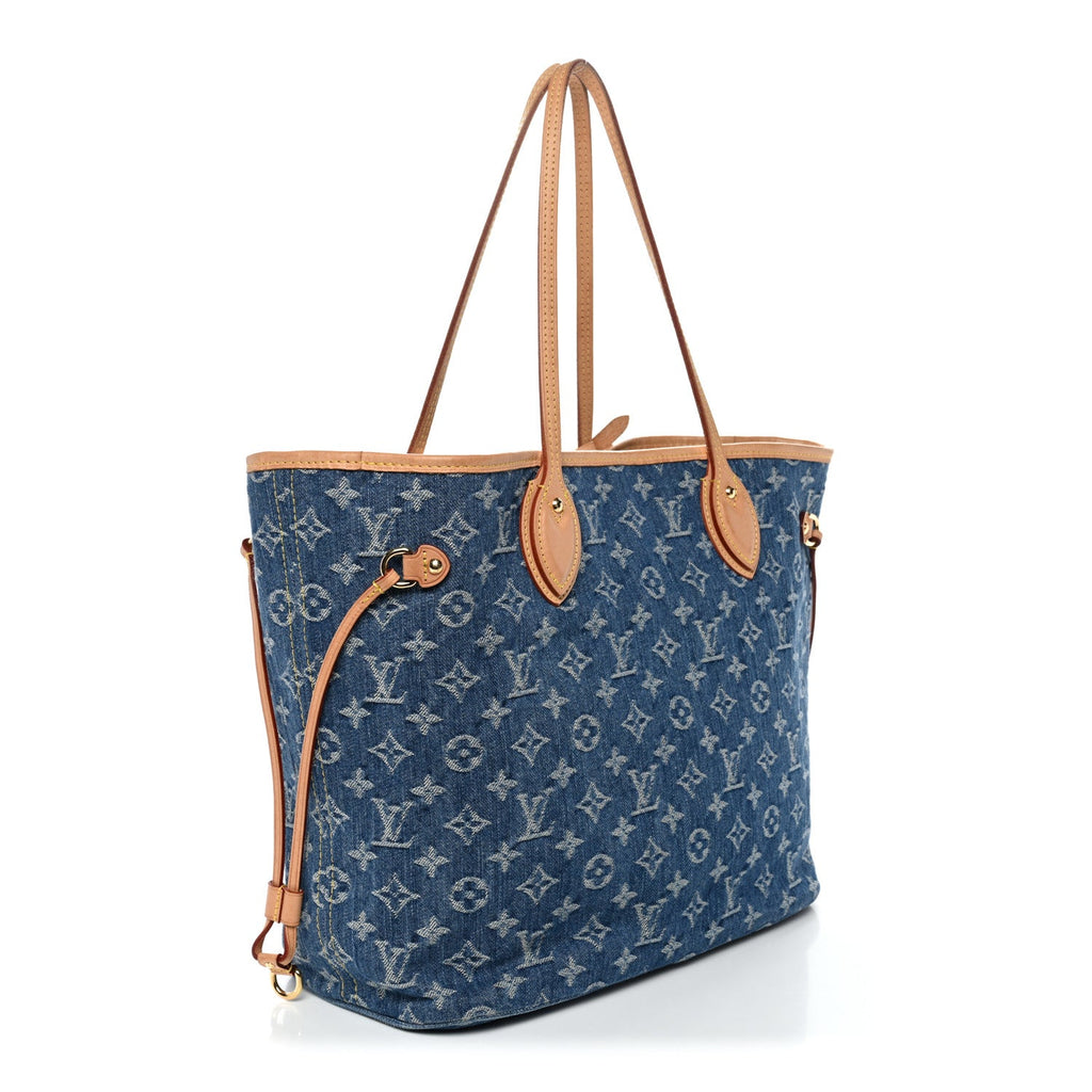 Louis Vuitton Monogram Denim Neo Neverfull MM Blue
