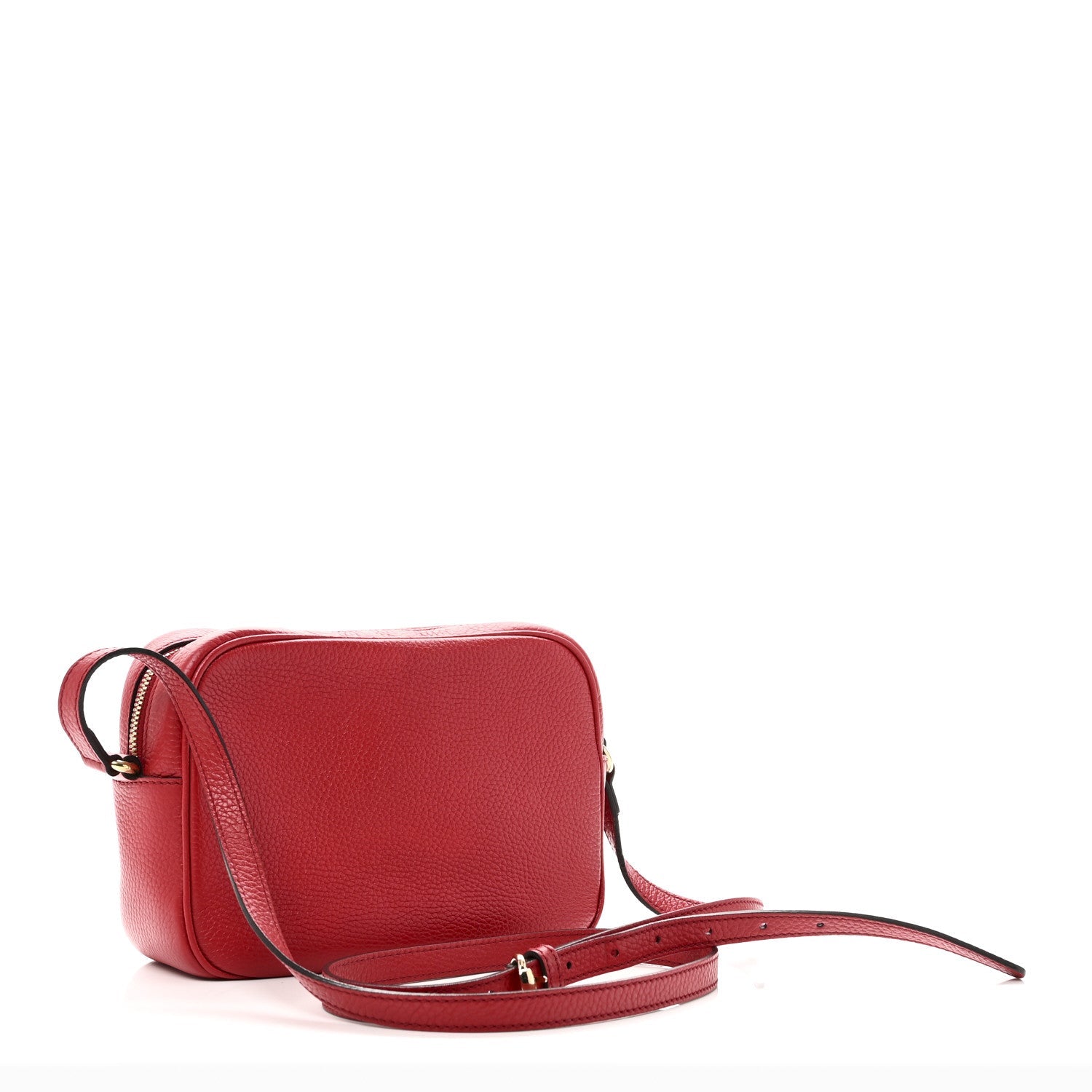 Gucci Pebbled Calfskin Small Soho Disco Bag Tabasco Red