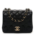 Chanel Lambskin Quilted Mini Square Flap Black