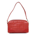 Chanel Lambskin Embossed CC Chocolate Bar Shoulder Bag Red