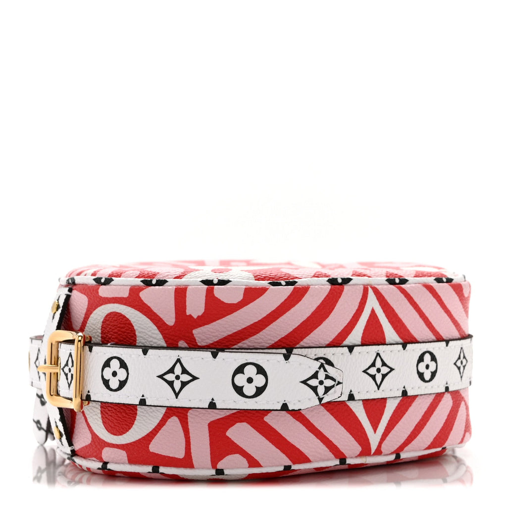 Louis Vuitton Monogram Giant Crafty Boite Chapeau Souple PM Rouge Rose Creme