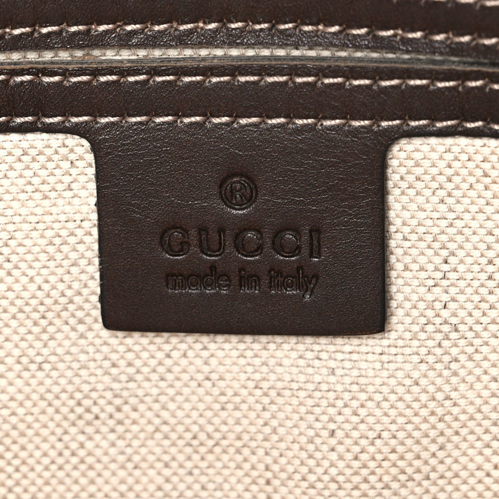Gucci GG Supreme Monogram Medium Flat Messenger Bag Dark Brown