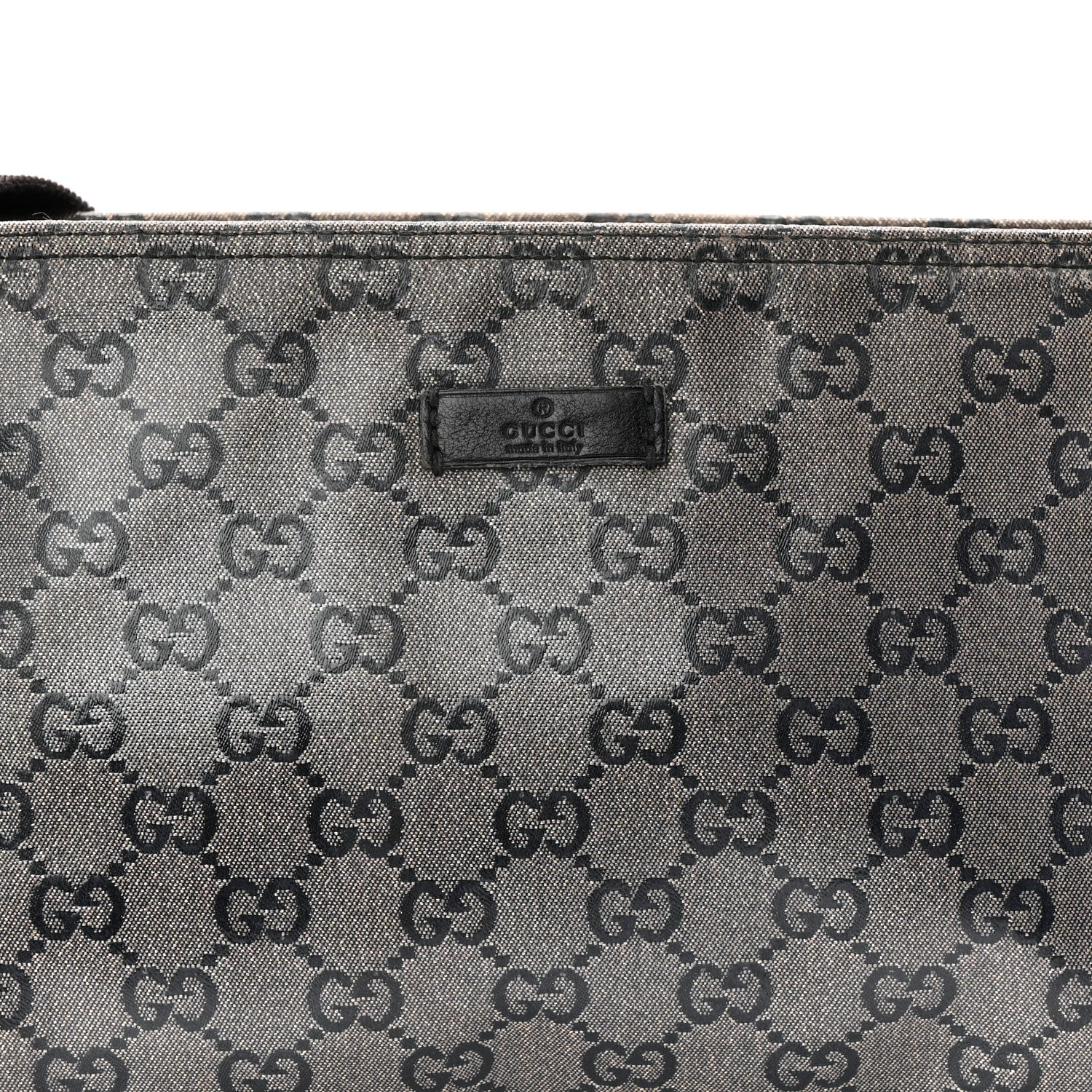 Gucci Crystal Monogram Small Flat Messenger Crossbody Navy