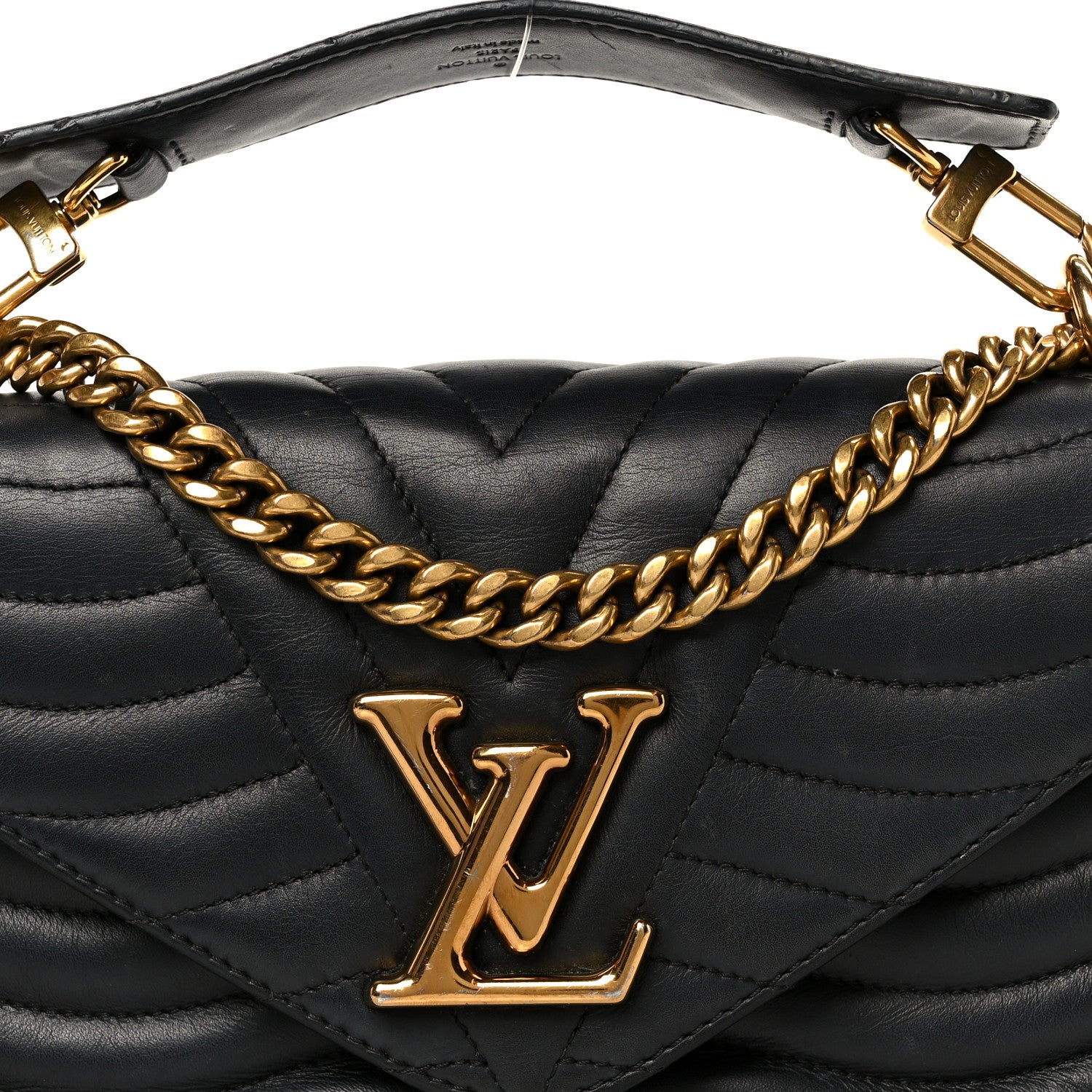 Louis Vuitton Calfskin New Wave Chain MM Black