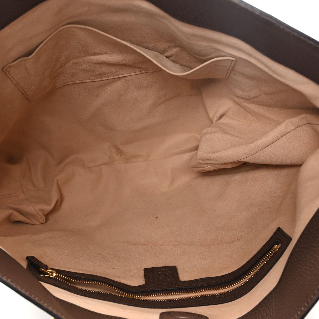 Gucci GG Supreme Monogram Medium Ophidia Shopping Tote Brown