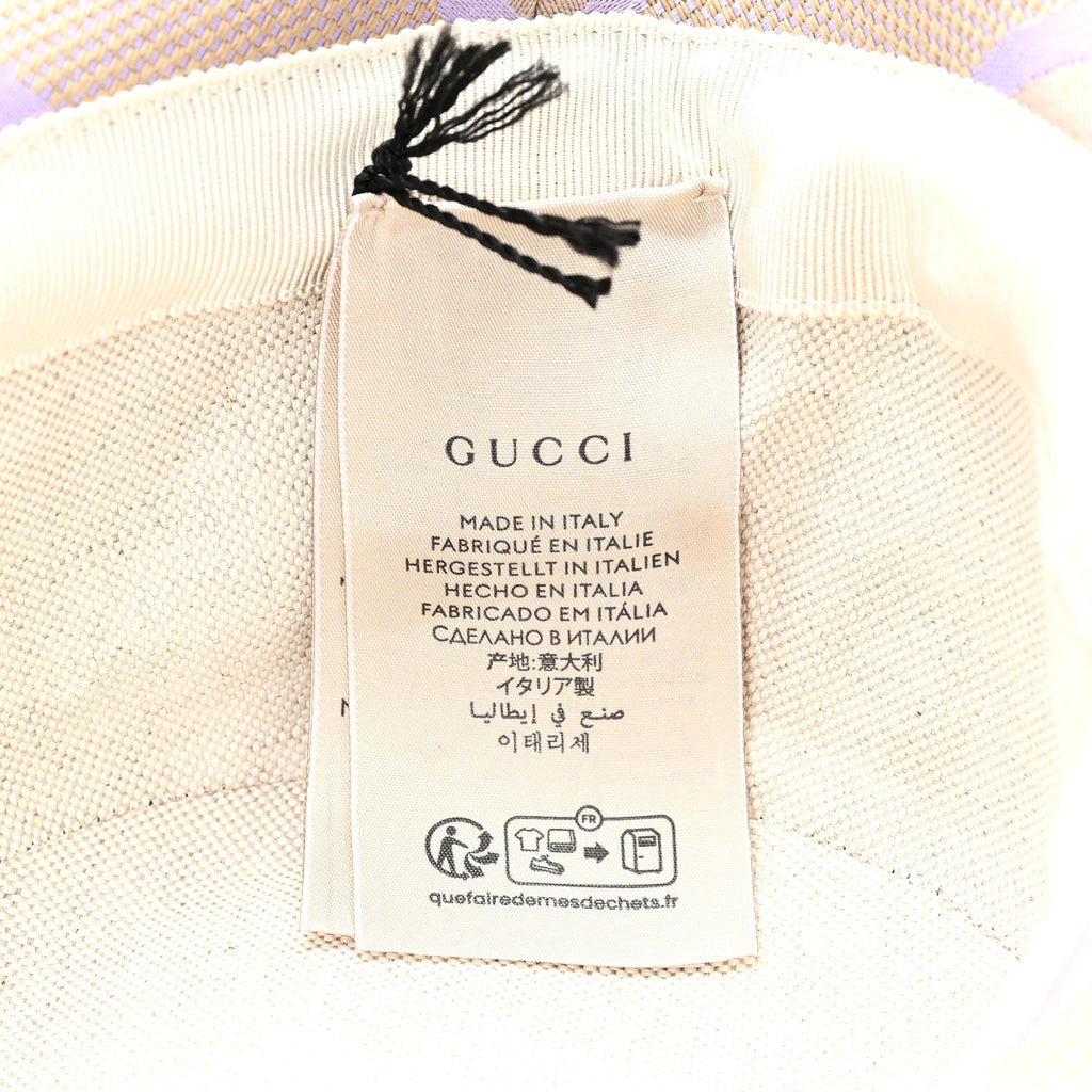 Gucci Monogram Jumbo GG Mosteria Bucket Hat L Beige Lapis
