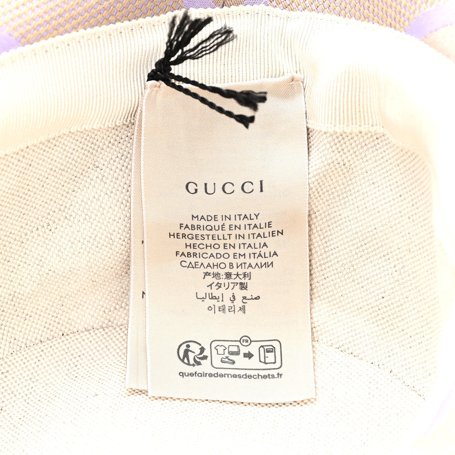 Gucci Monogram Jumbo GG Mosteria Bucket Hat L Beige Lapis