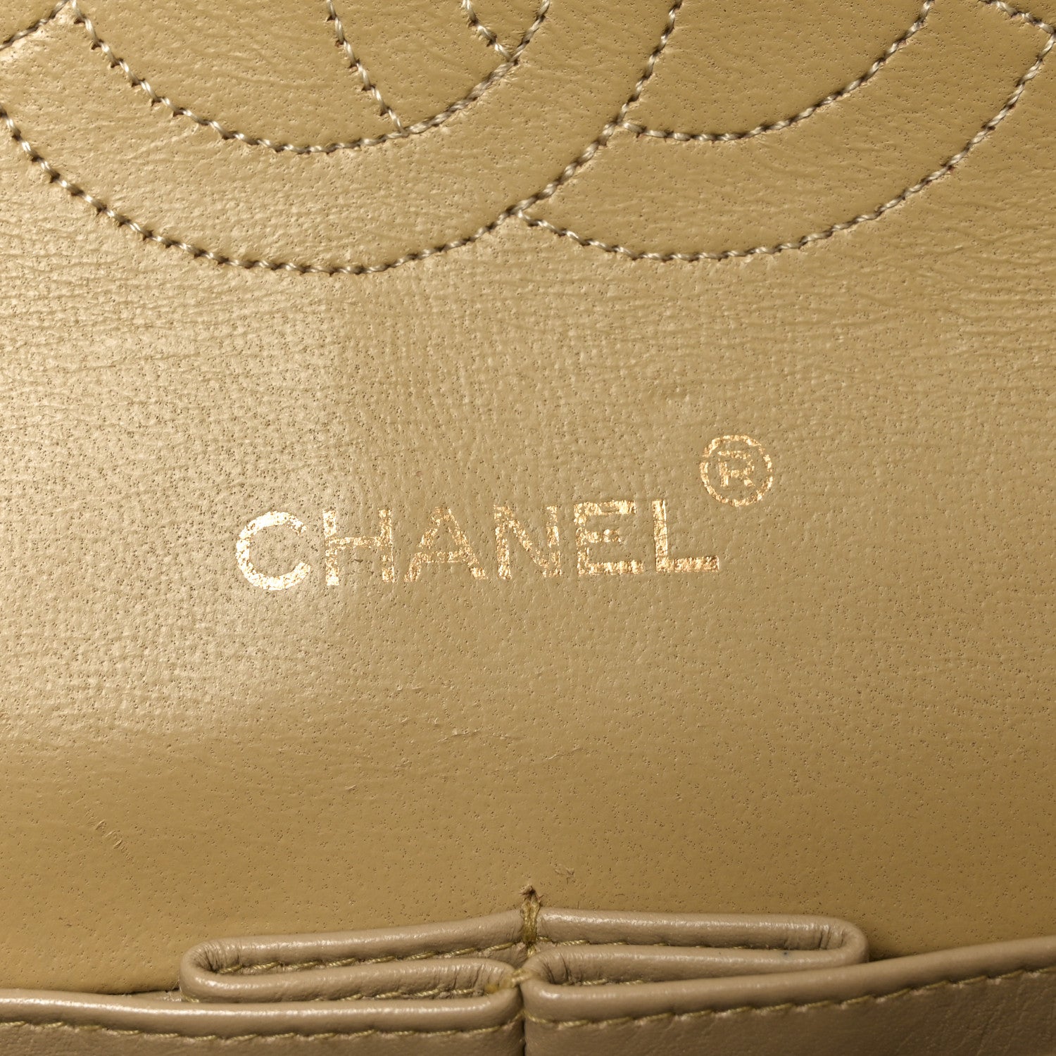 Chanel Lambskin Quilted Medium Double Flap Beige