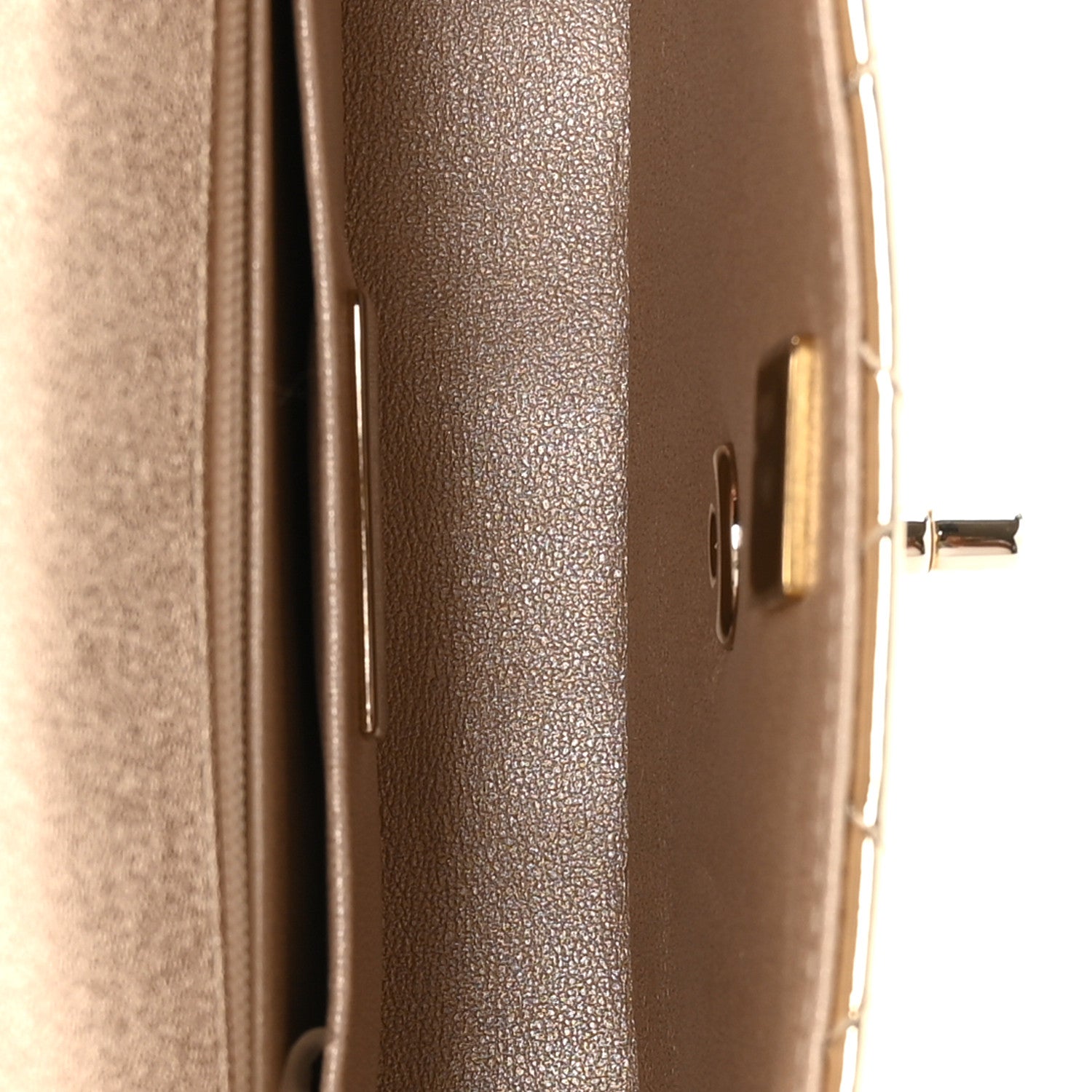 Chanel Mirror Calfskin Metallic Calfskin Quilted Hollywood Boulevard Mini Flap Gold