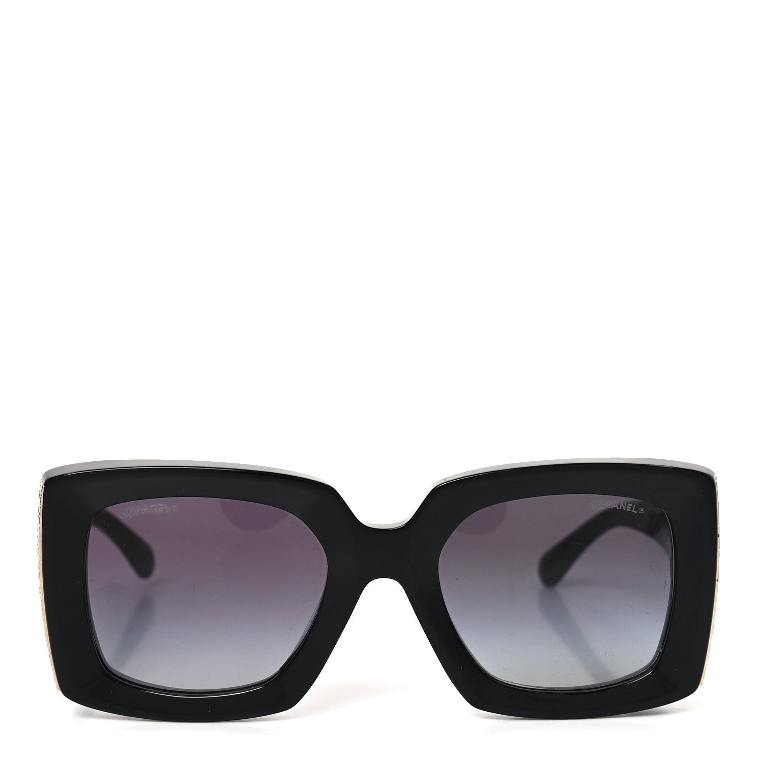 Acetate Rectangle Sunglasses 5435-A Black