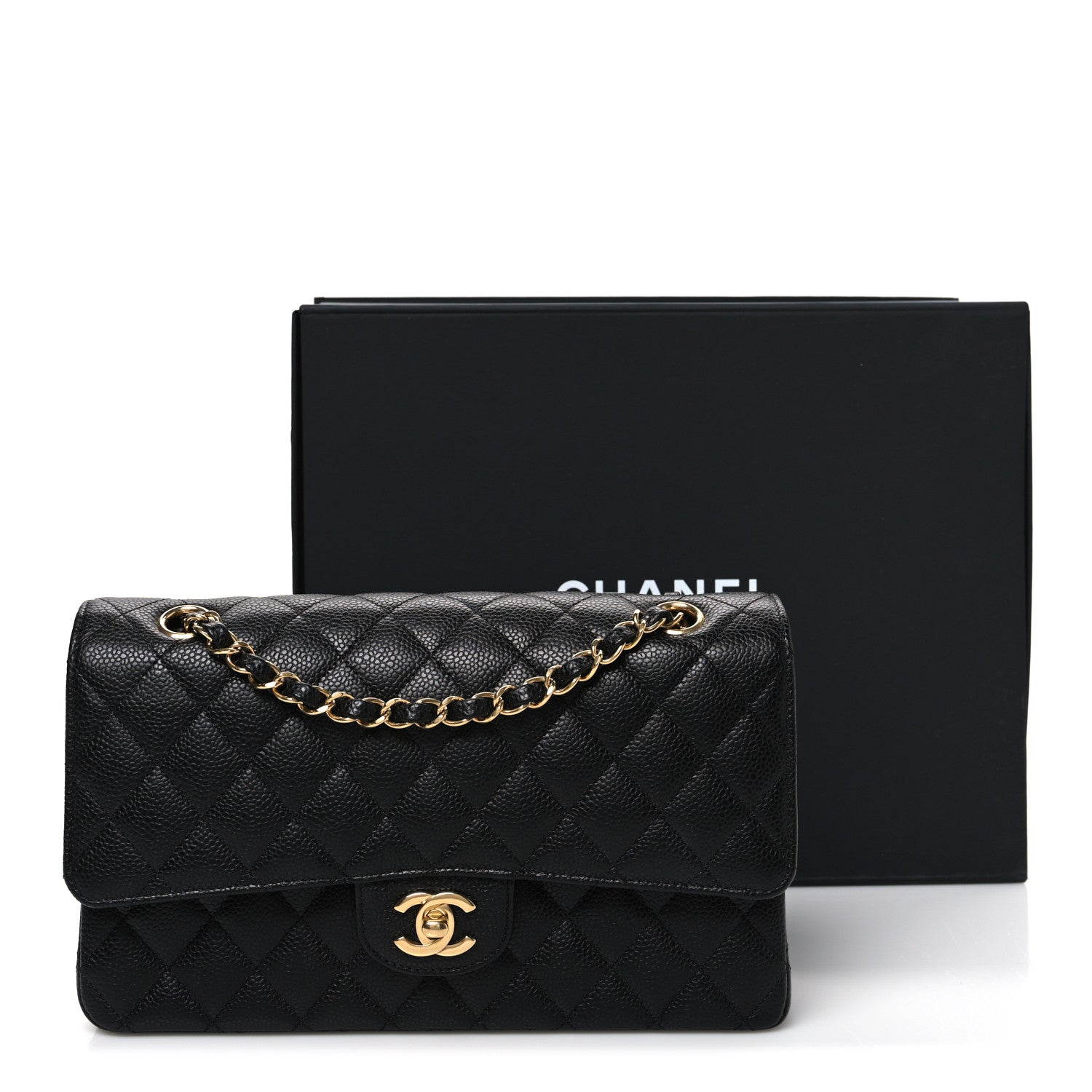 Chanel Caviar Quilted Medium Double Flap Black