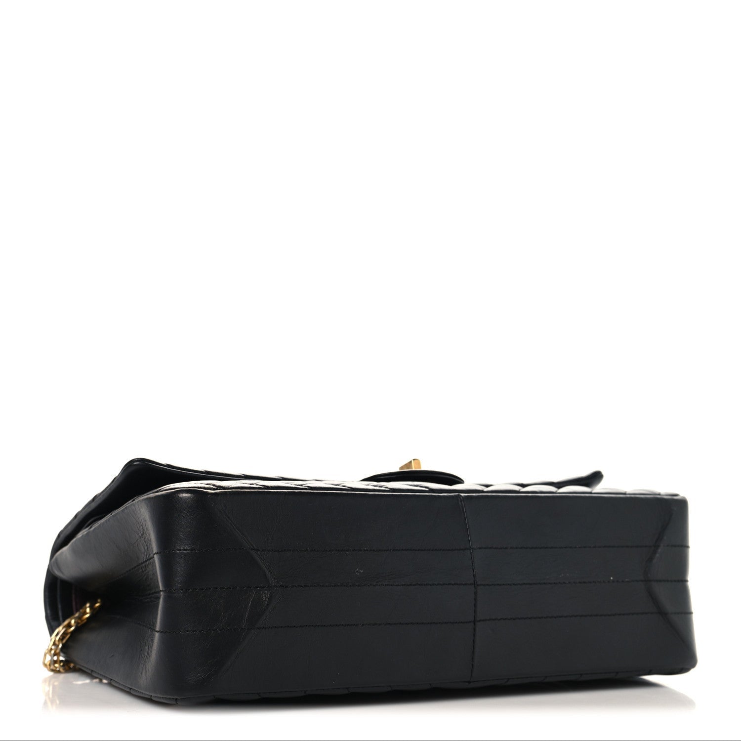 Chanel Aged Calfskin Chevron Quilted 2.55 Reissue 226 Flap  Black