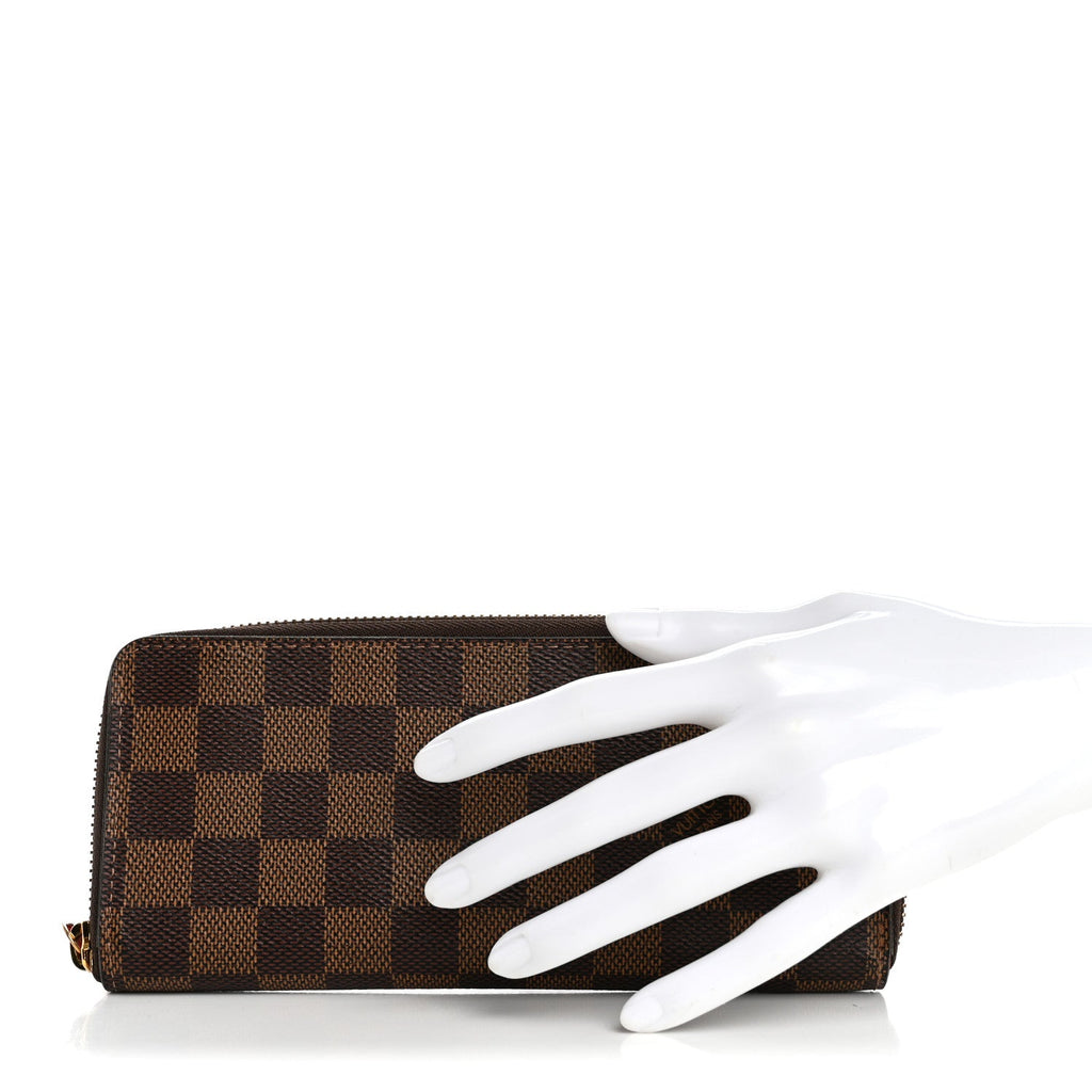 Louis Vuitton Damier Ebene Clemence Wallet Cherry