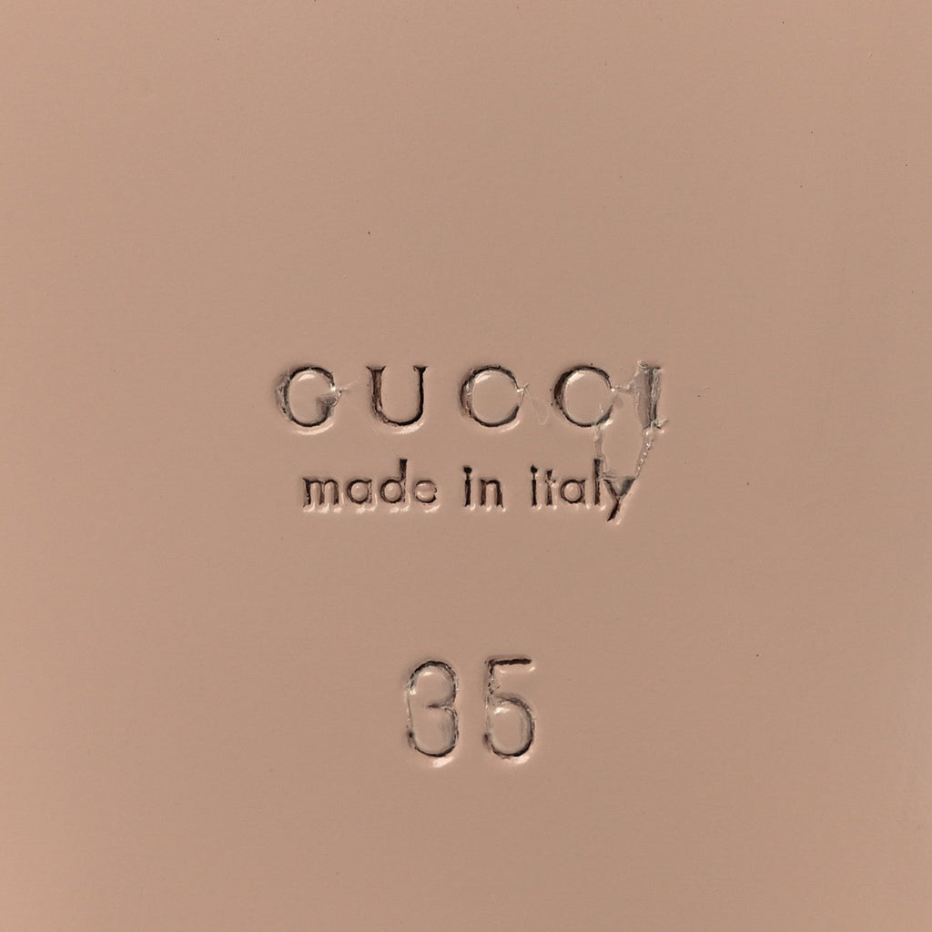 Gucci Monogram Matelasse Diagonal GG Marmont Flat Slide Sandals 35 Beige Ebony Black