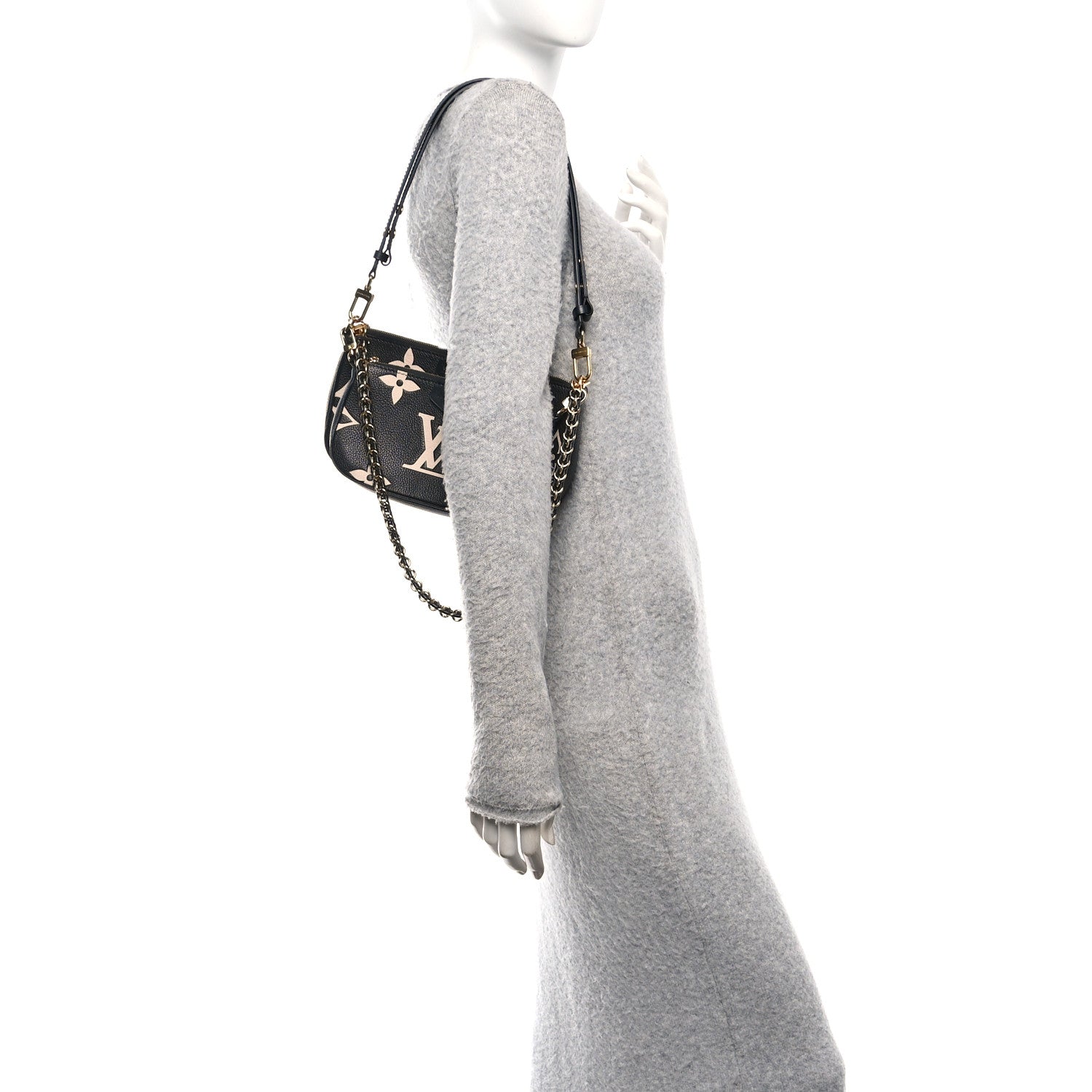 Louis Vuitton Empreinte Monogram Giant Multi Pochette Accessories Black Beige