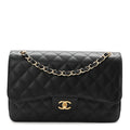 Chanel Caviar Quilted Jumbo Double Flap Black