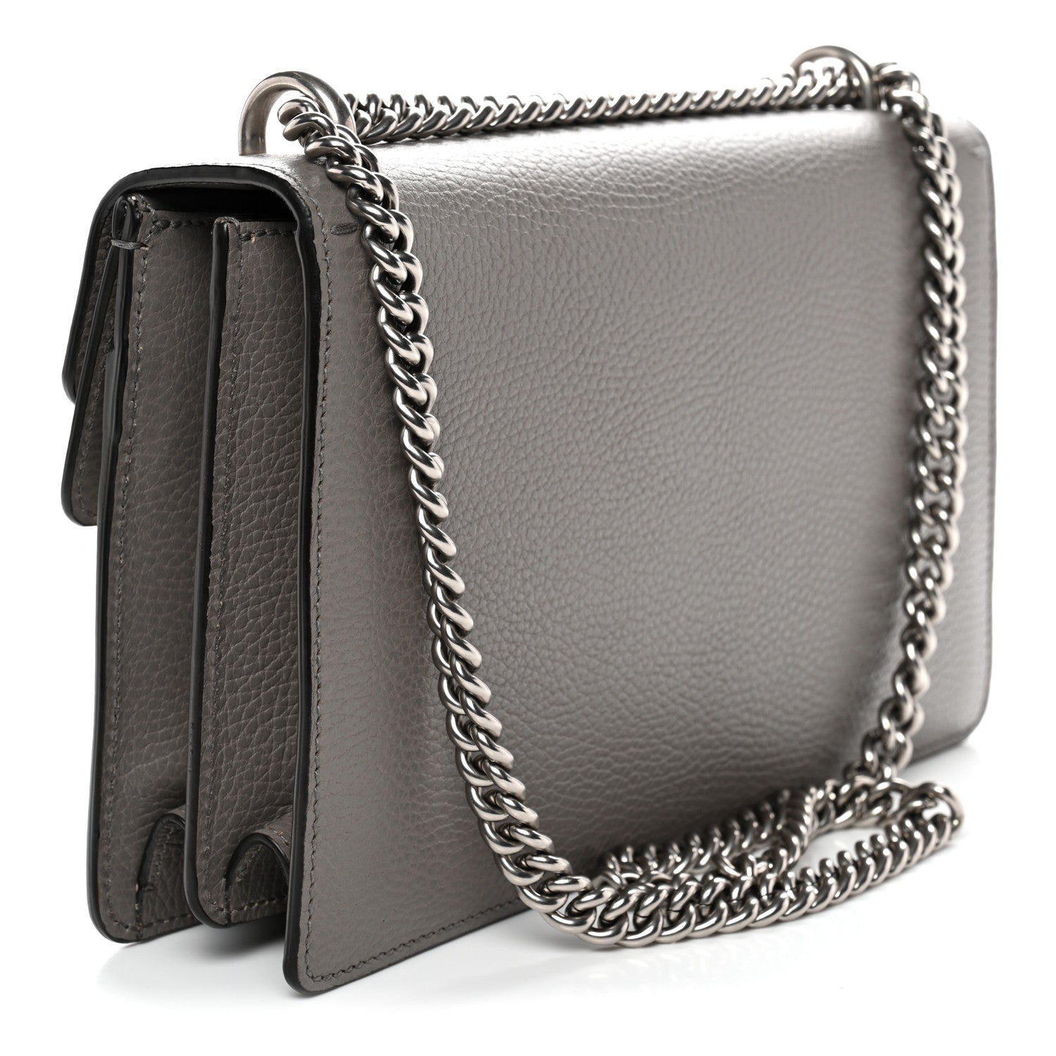 Gucci Pebbled Calfskin Small Dionysus Shoulder Bag Dusty Grey