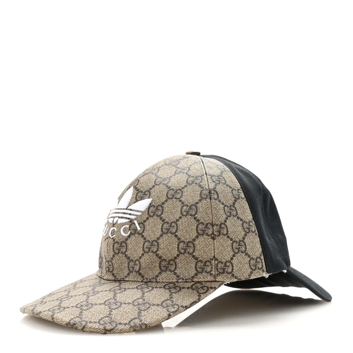 Gucci X ADIDAS GG Supreme Monogram Double Sided Baseball Hat M Beige Ebony Black