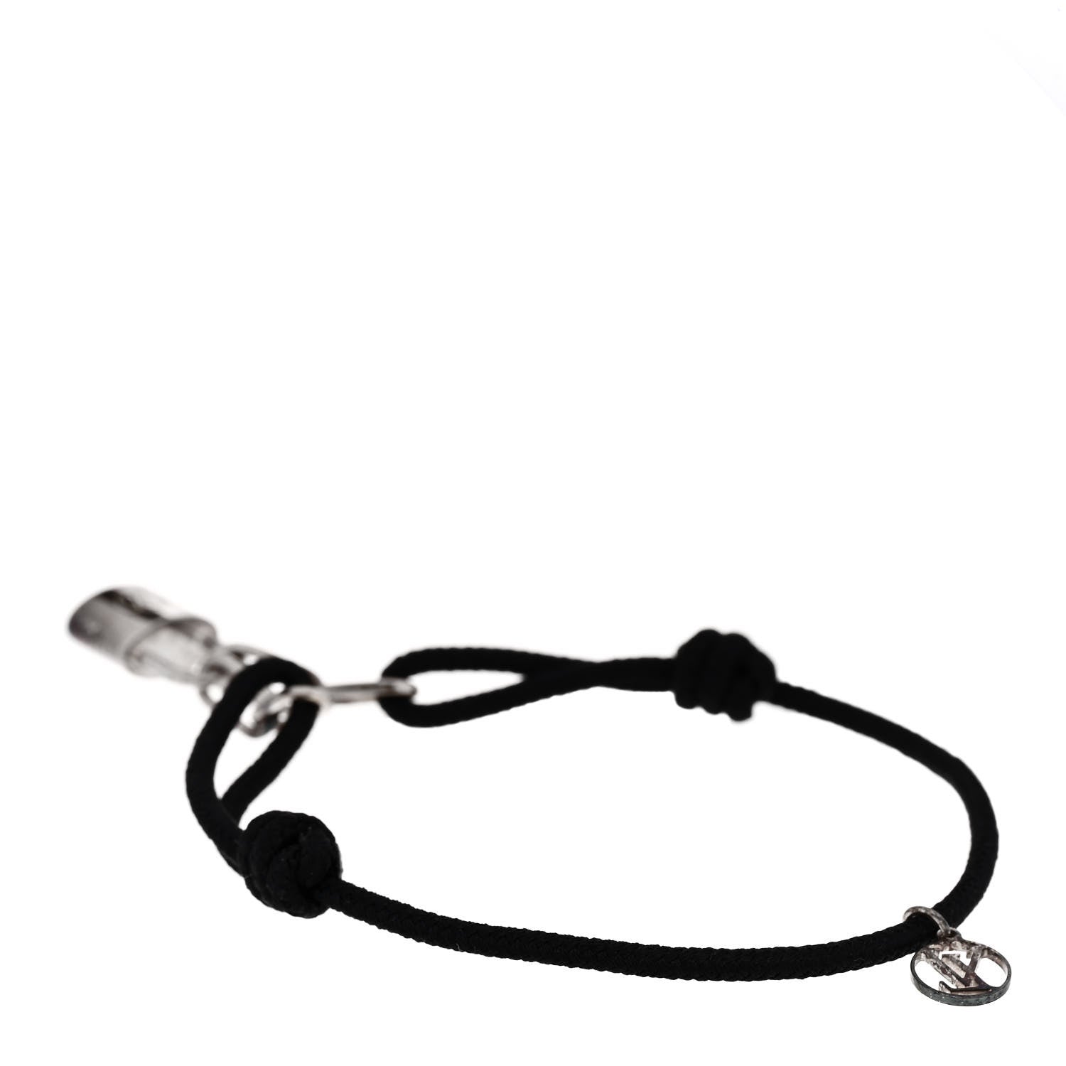 Louis Vuitton X Virgil Abloh Sterling Silver Lockit Bracelet Black