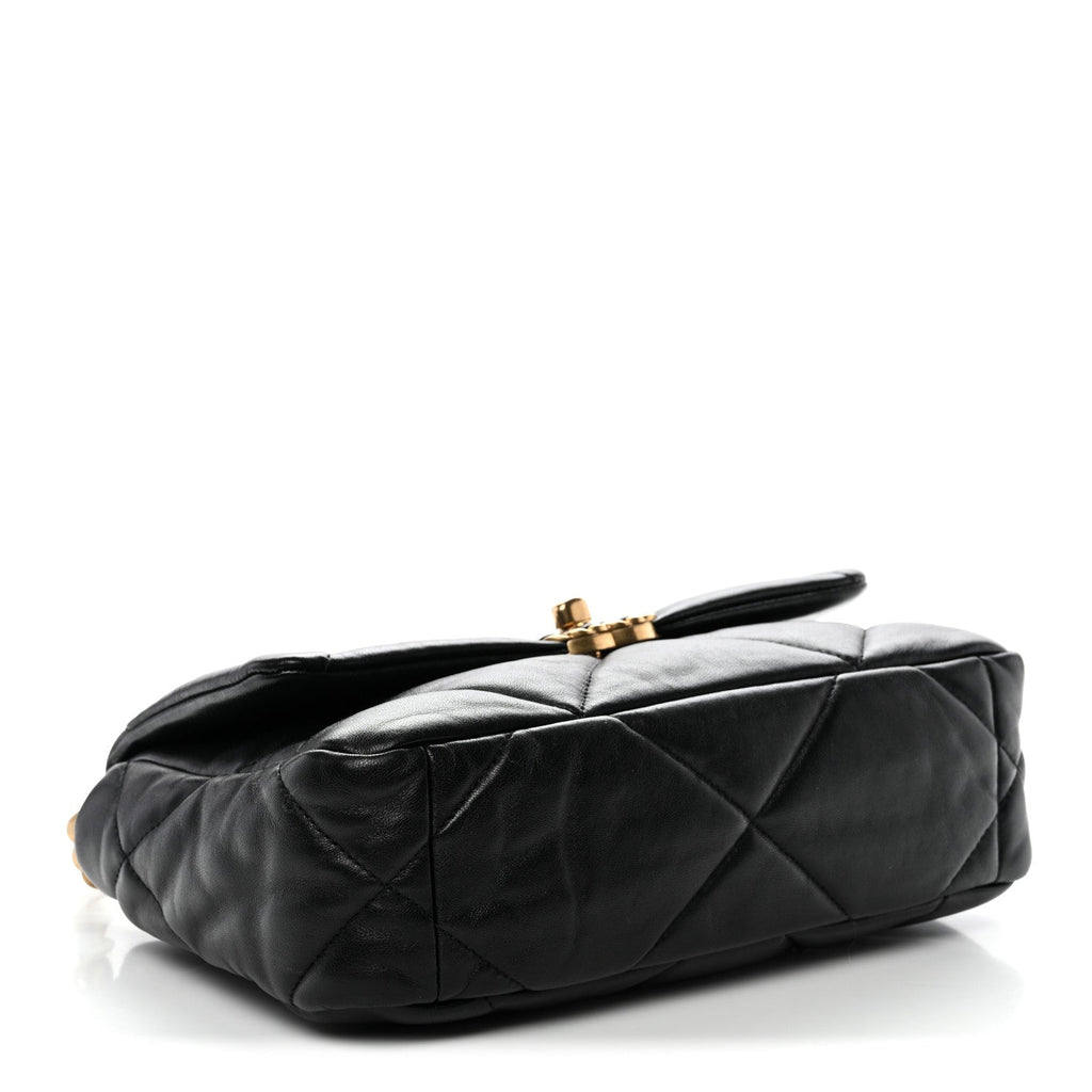 Chanel Lambskin Quilted Medium Chanel 19 Flap Black
