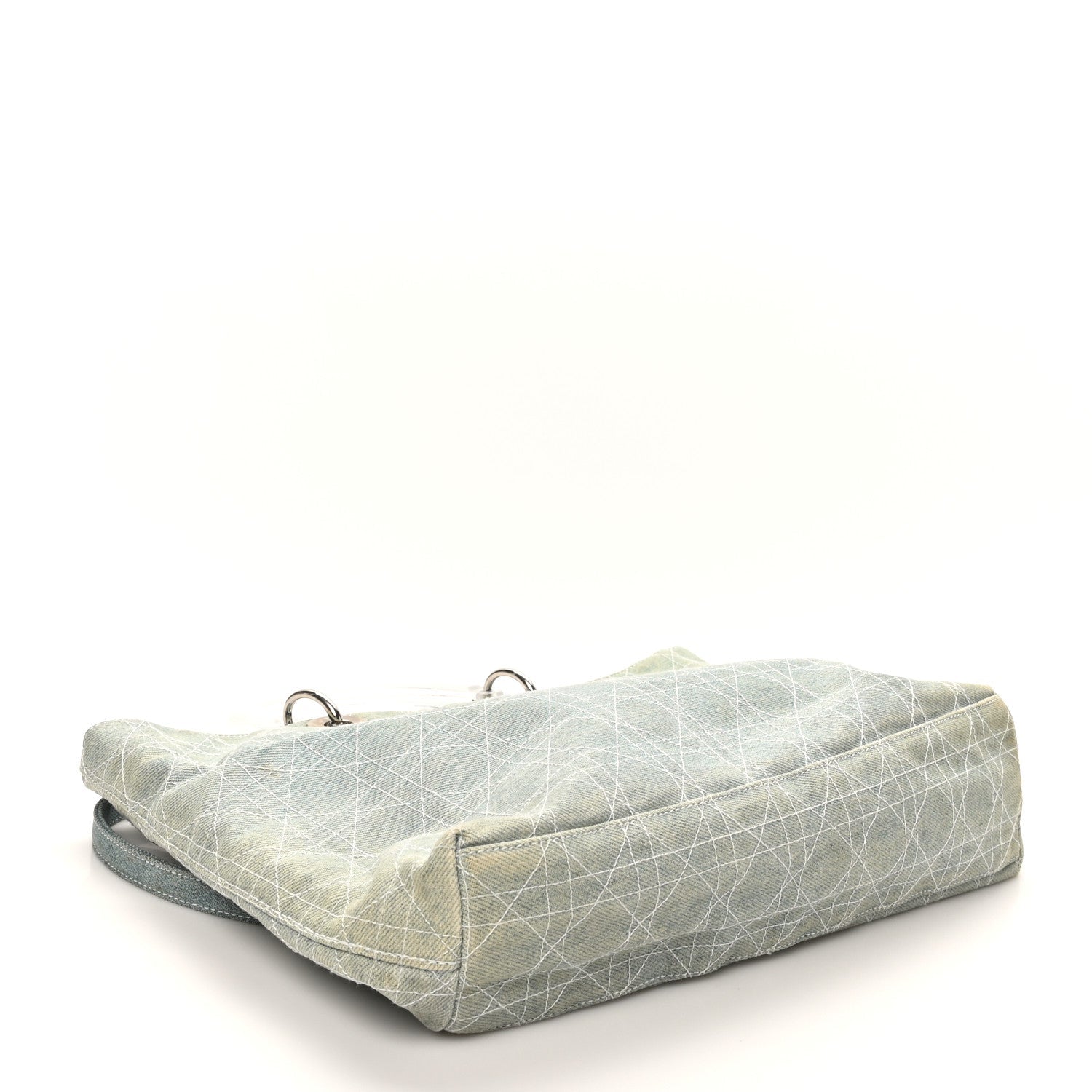 Christian Dior Denim Cannage Lady Dior Light Blue