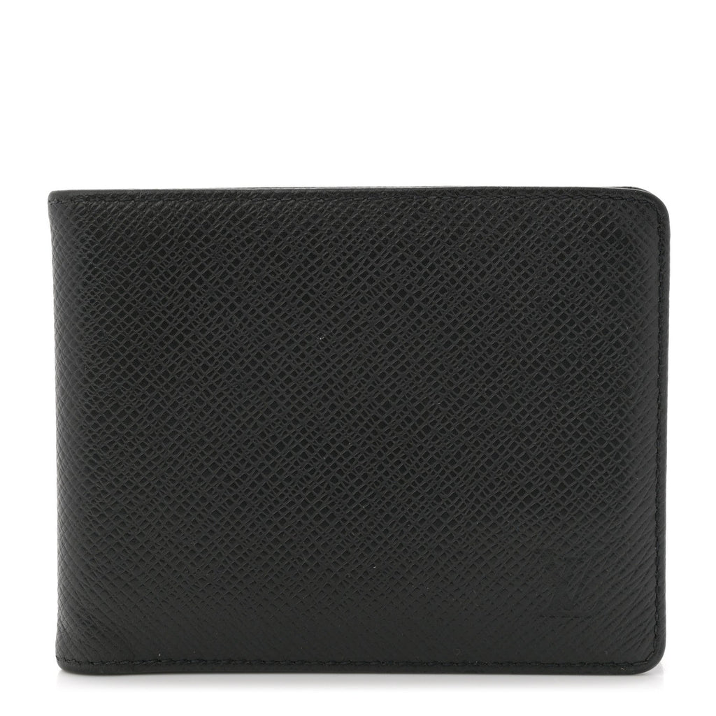 Louis Vuitton Taiga Compact Bi-Fold Wallet Black