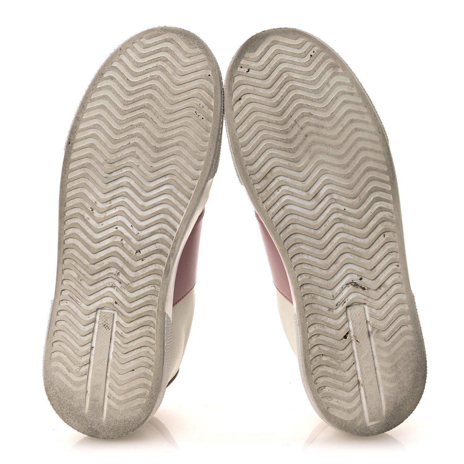 Prada Vitello Soft Logo 45mm Platform Sneakers 35.5 White Pink