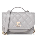 Chanel Caviar Quilted Mini Business Affinity Flap Grey