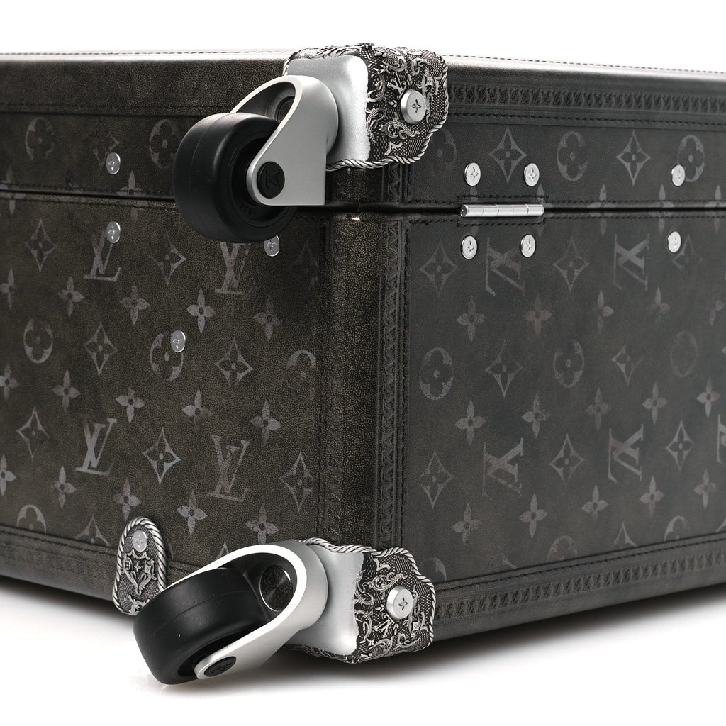Louis Vuitton Brushed Monogram Rolling Trunk Black