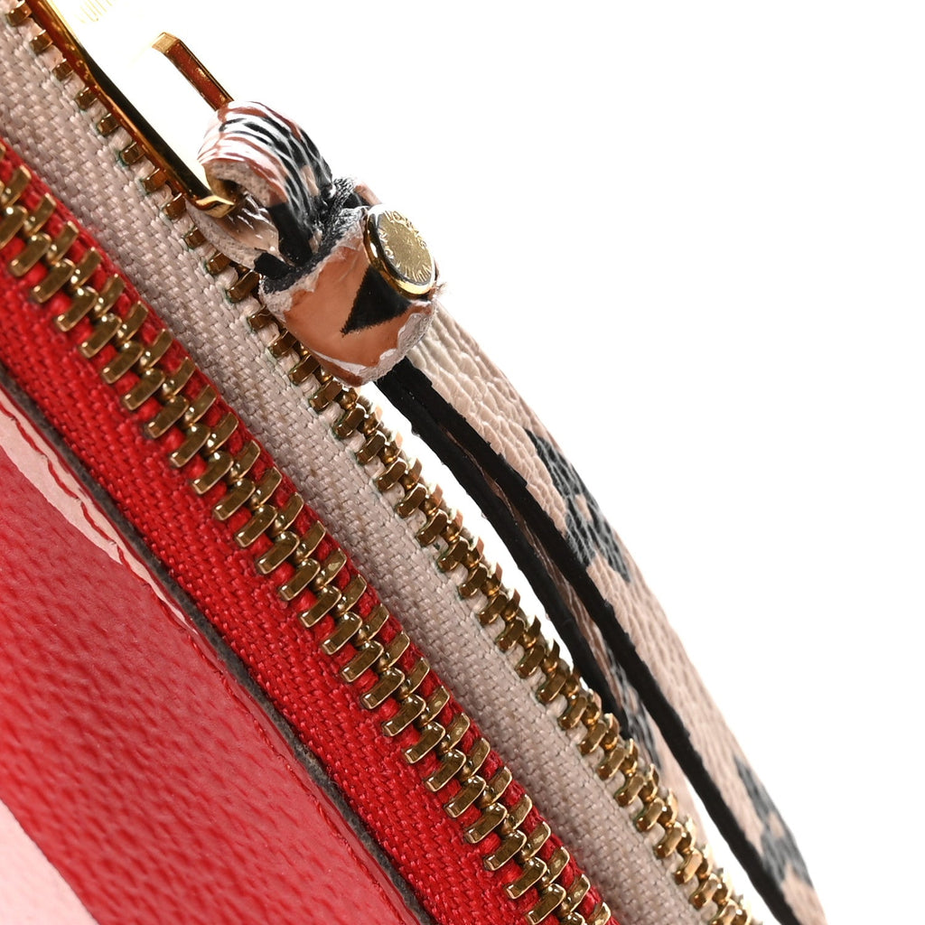 Louis Vuitton Monogram Giant Double Zip Pochette Rouge